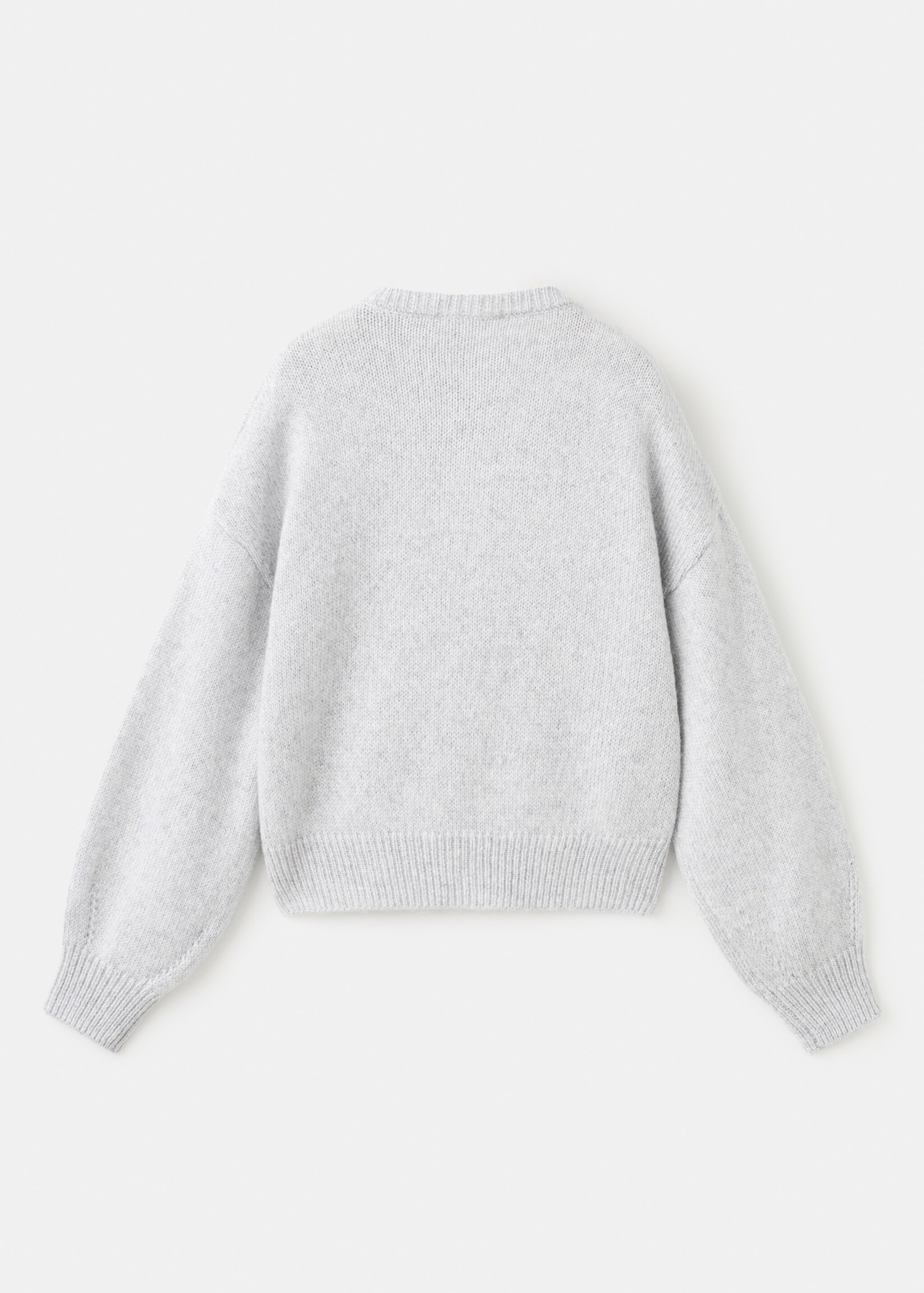 Cardigan shine - Reverse of the article, Light Heather Grey. Ref: 17089102-00.