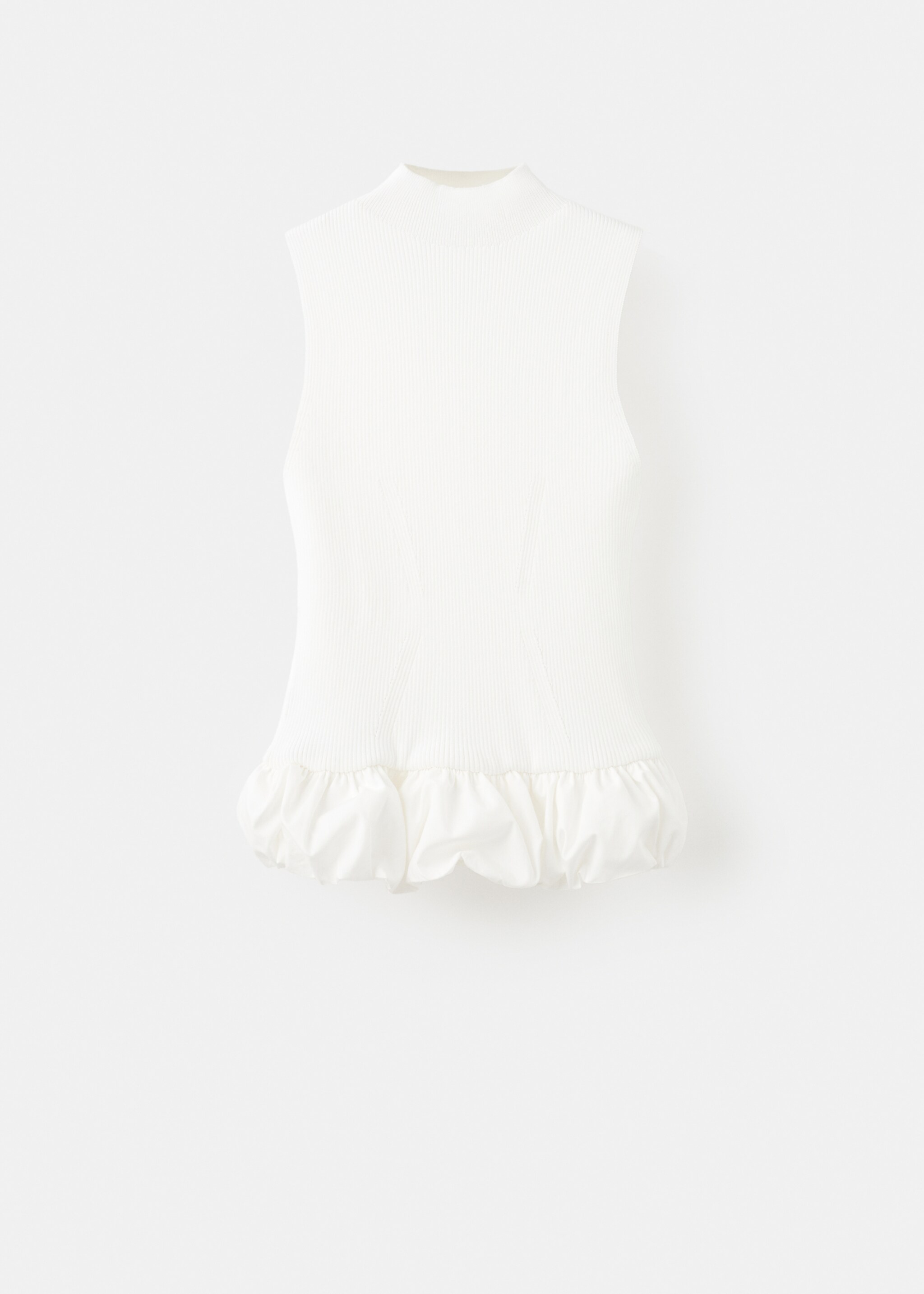 Layered ruffle top - Article without model, Off White. Ref: 17089103-00.