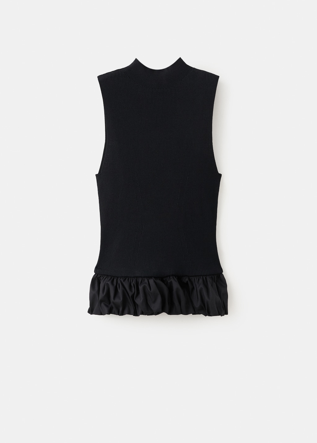 Combined top with ruffle