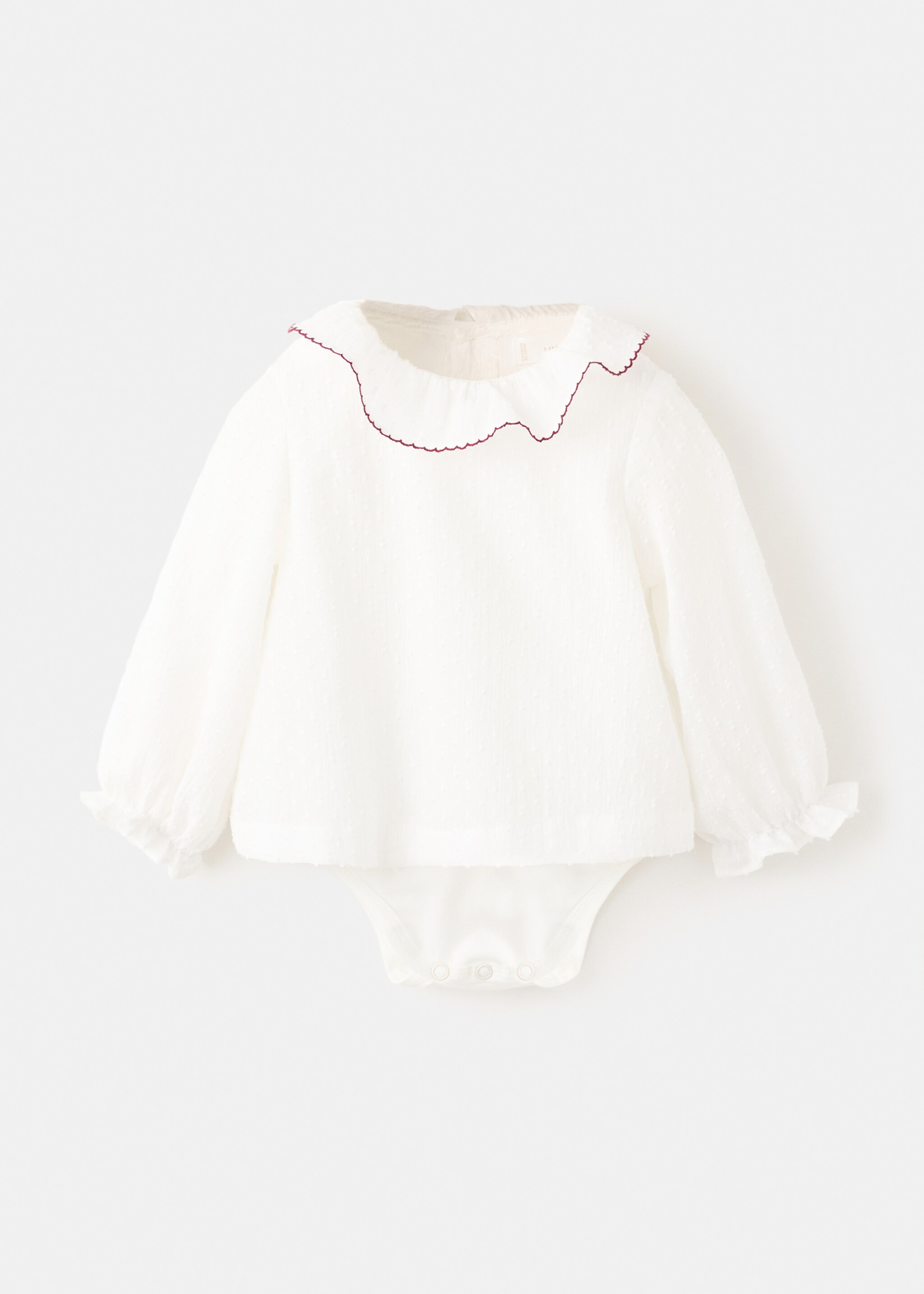 Body blouse coton - Article sans modèle, Blanc cassé. Ref: 17089106-00.