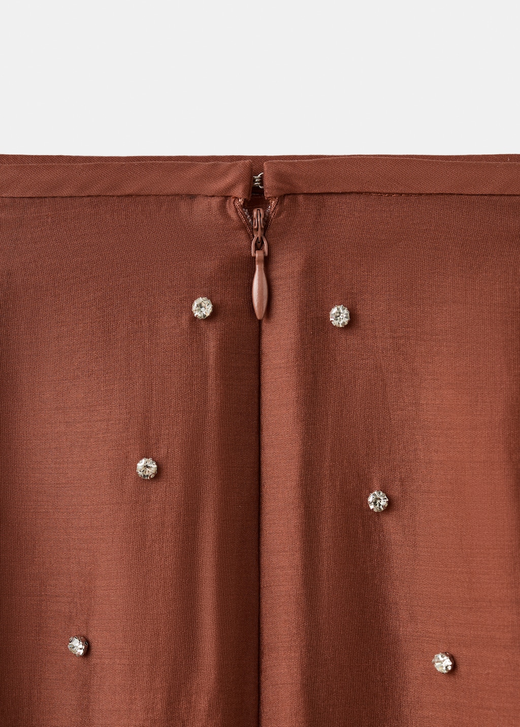 Midi-skirt with rhinestones