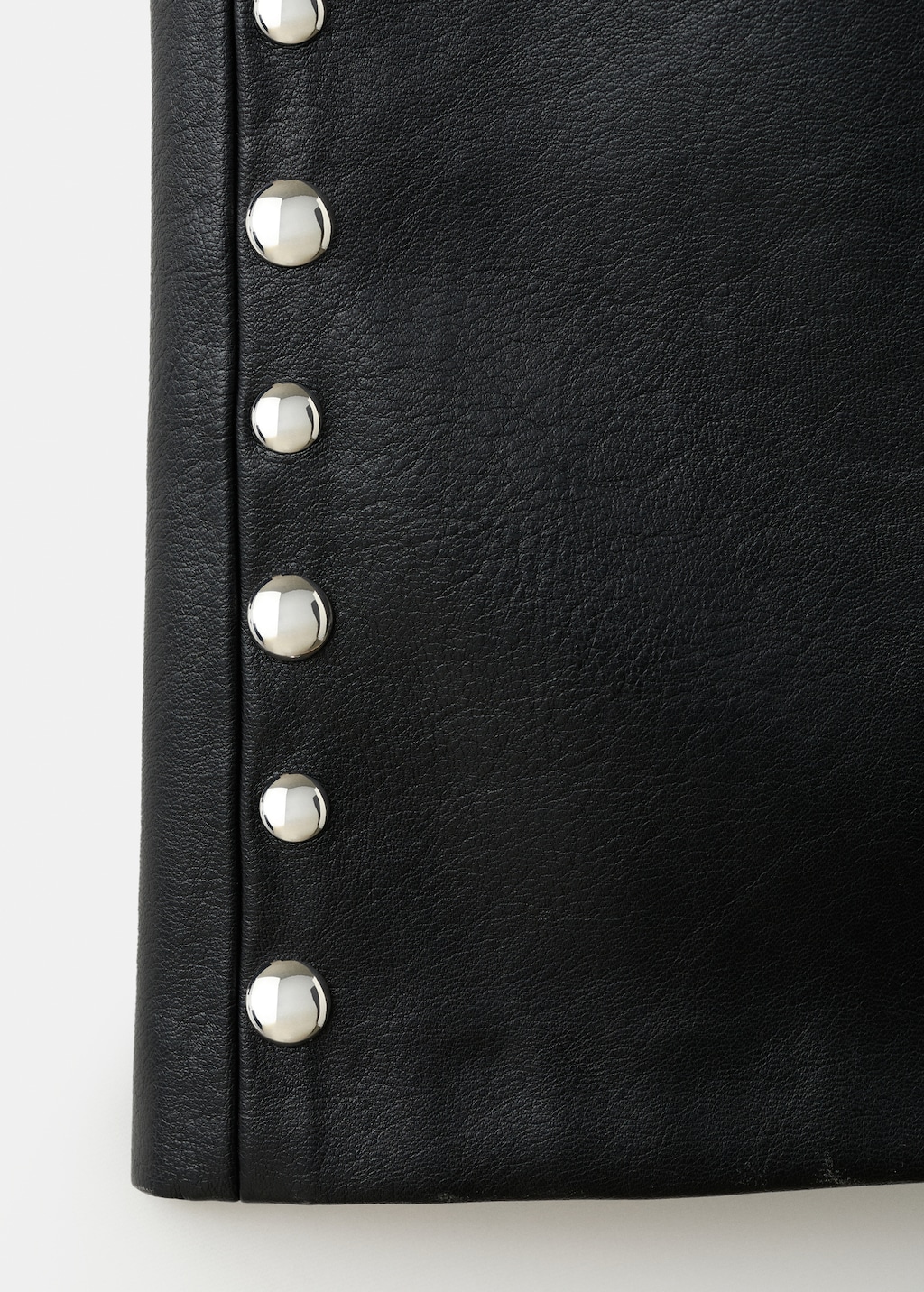 Studded faux-leather trousers