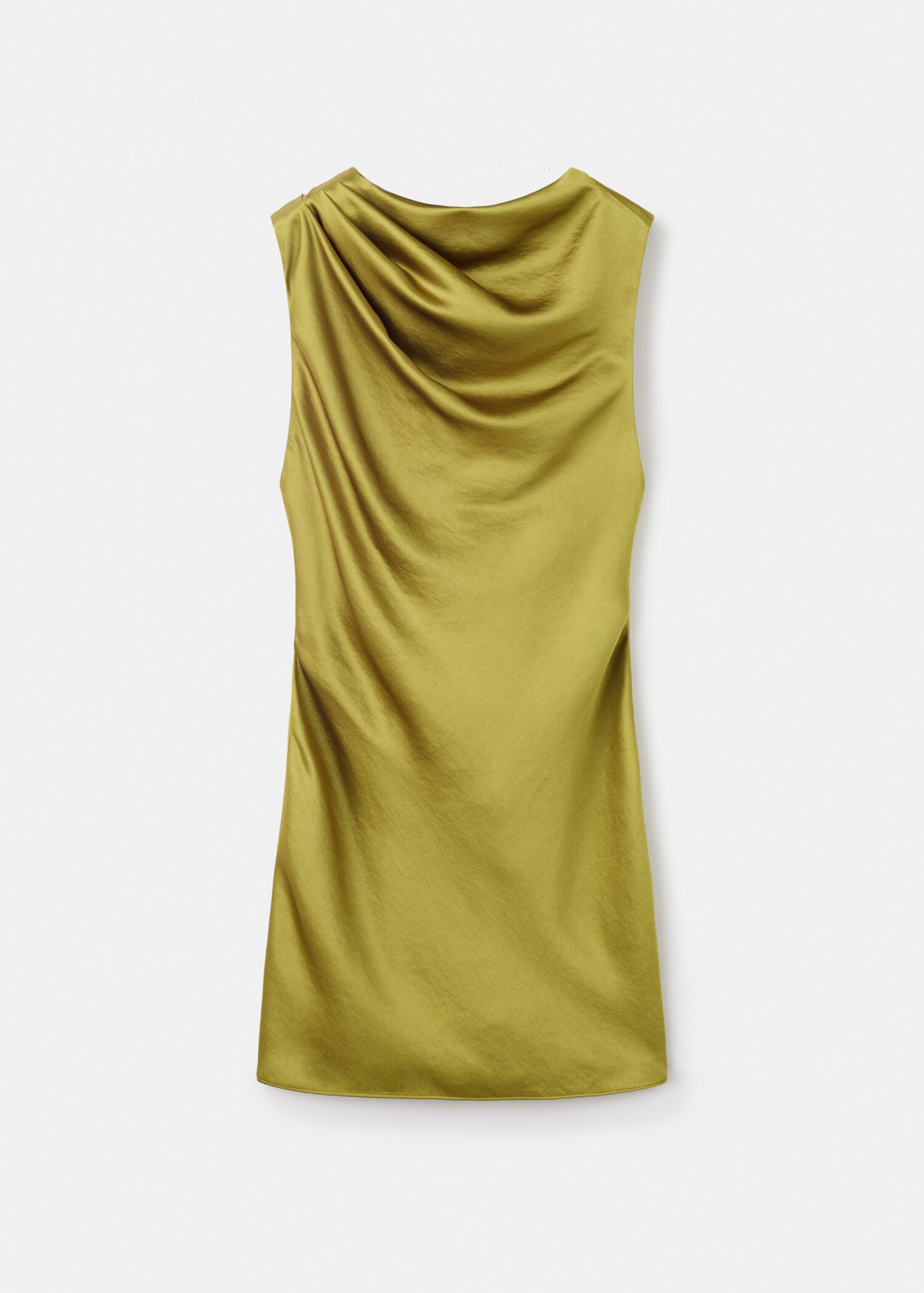 Open-back satin-effect dress - Article without model