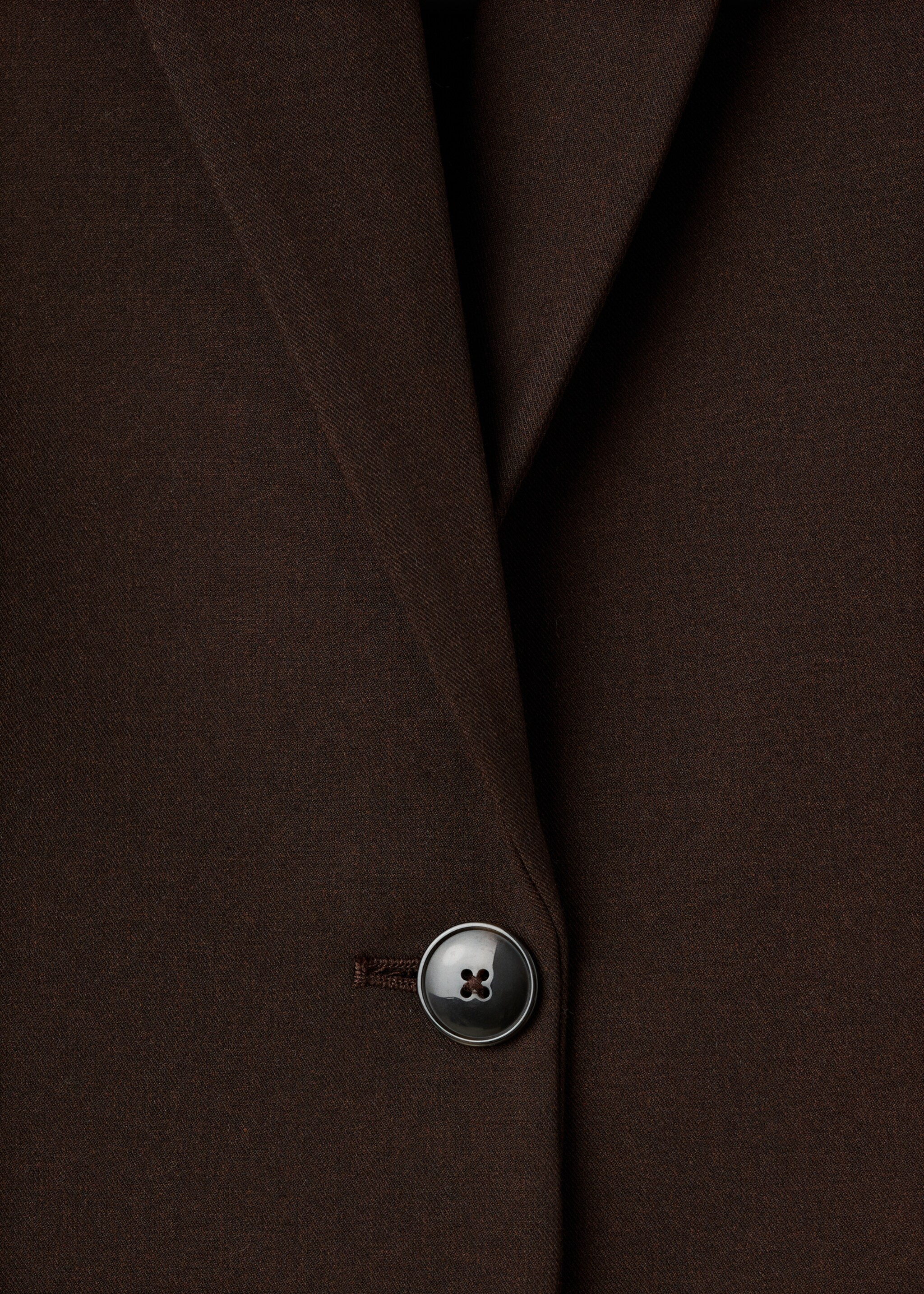 Straight-fit suit jacket - Details of the article 8, Chocolate. Ref: 17089111-00.
