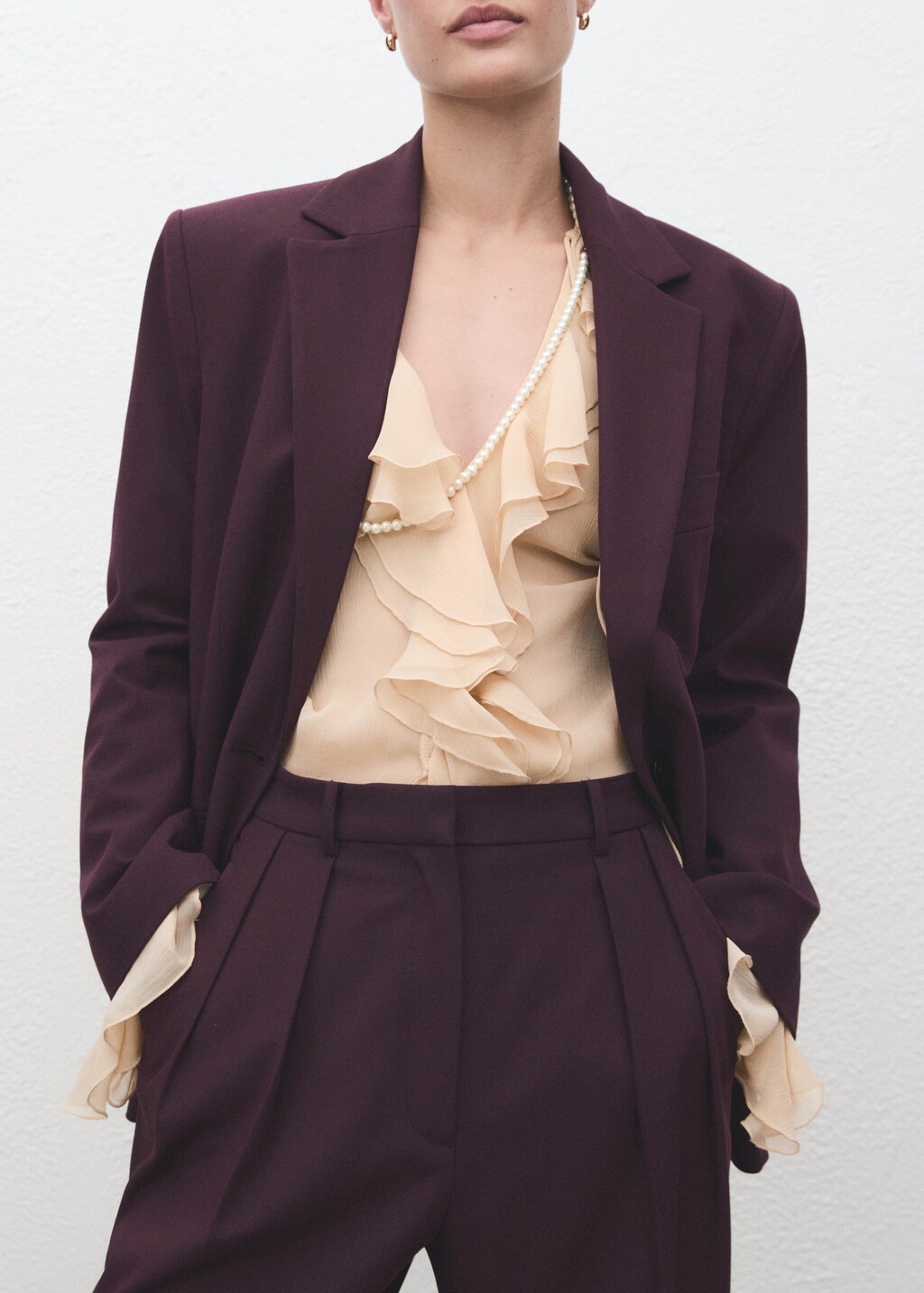 Mango Straight-fit suit blazer