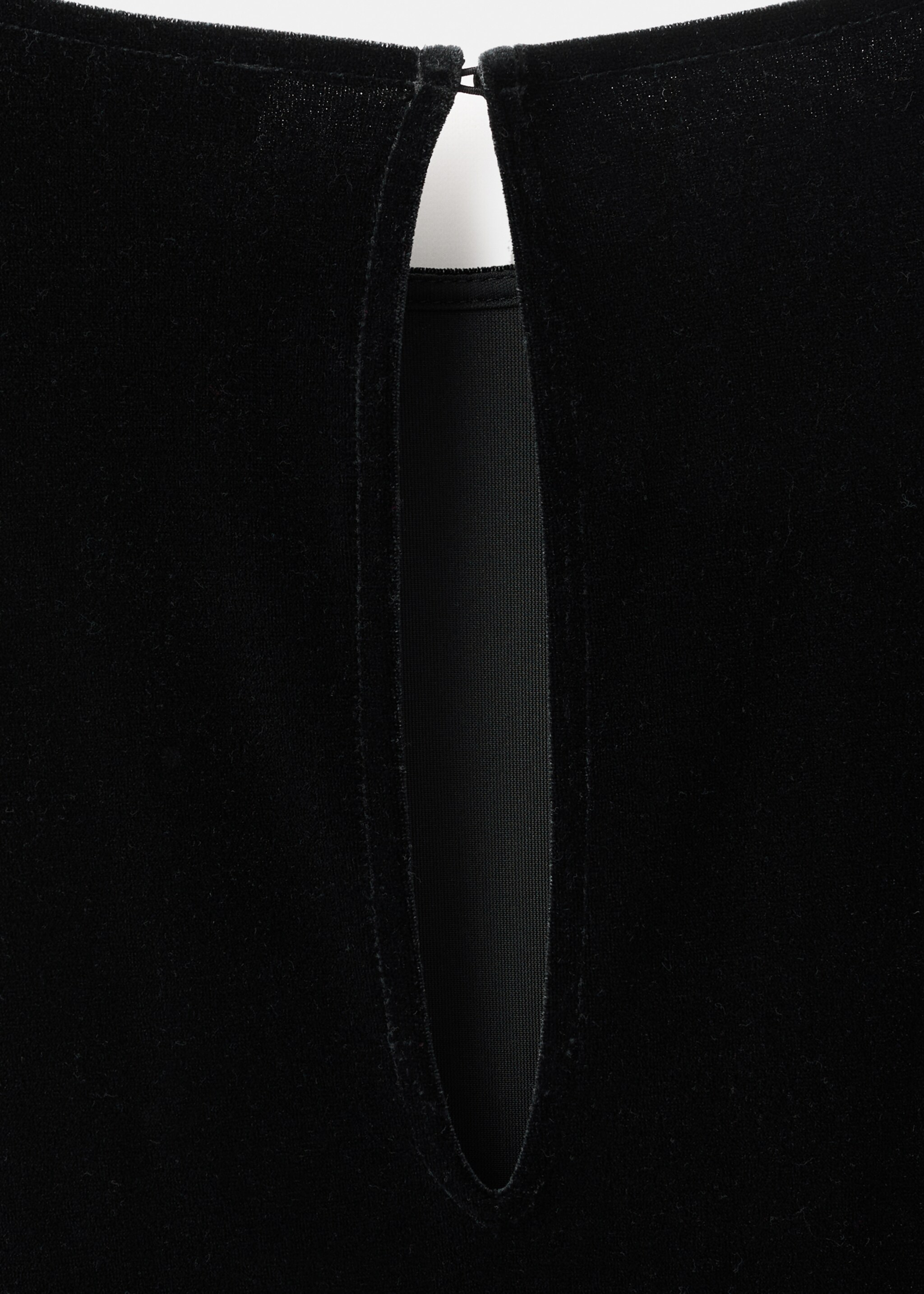 Velvet belt jumpsuit - Details of the article 0, Black. Ref: 17089113-00.