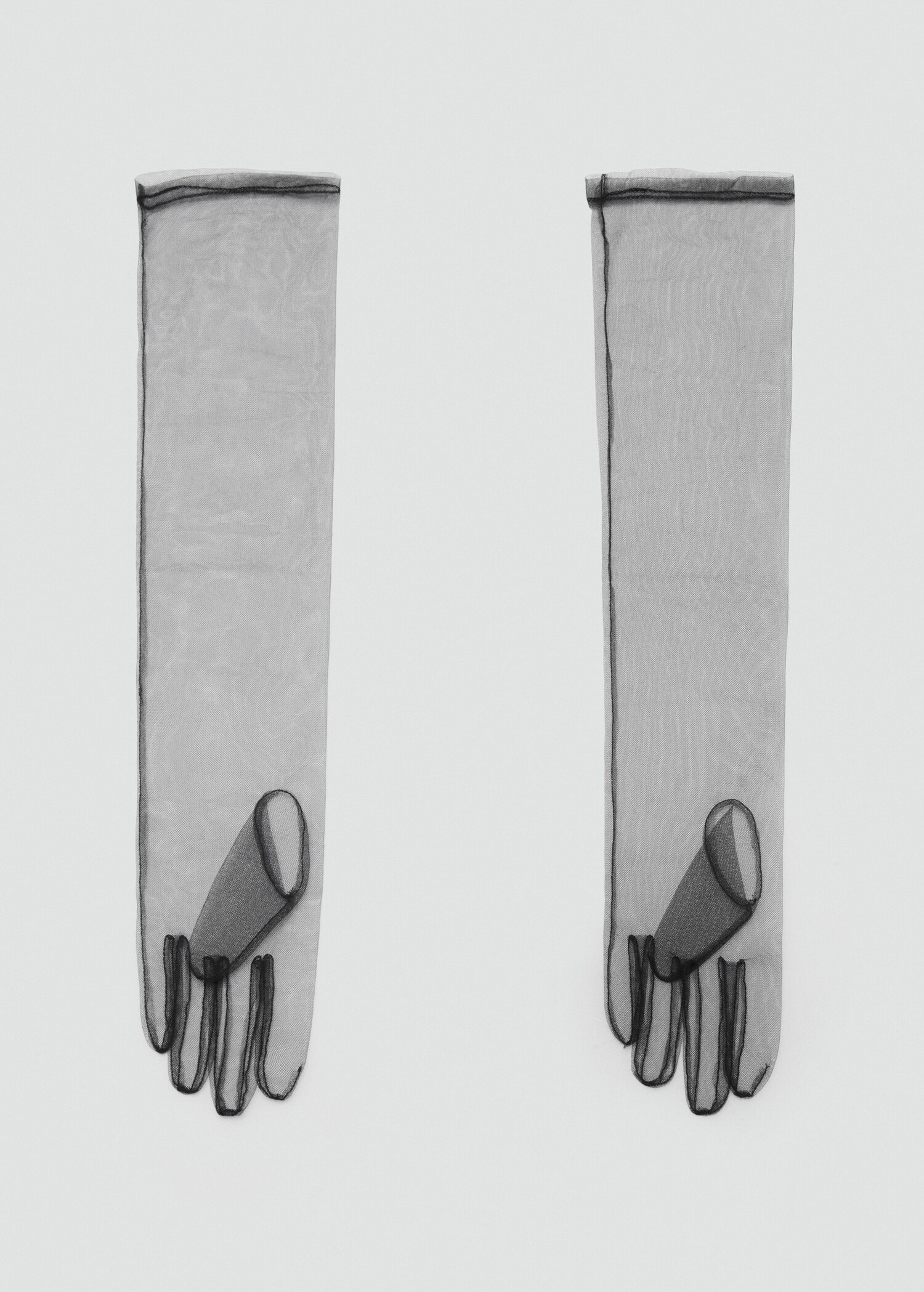Long semi-transparent gloves - Article without model