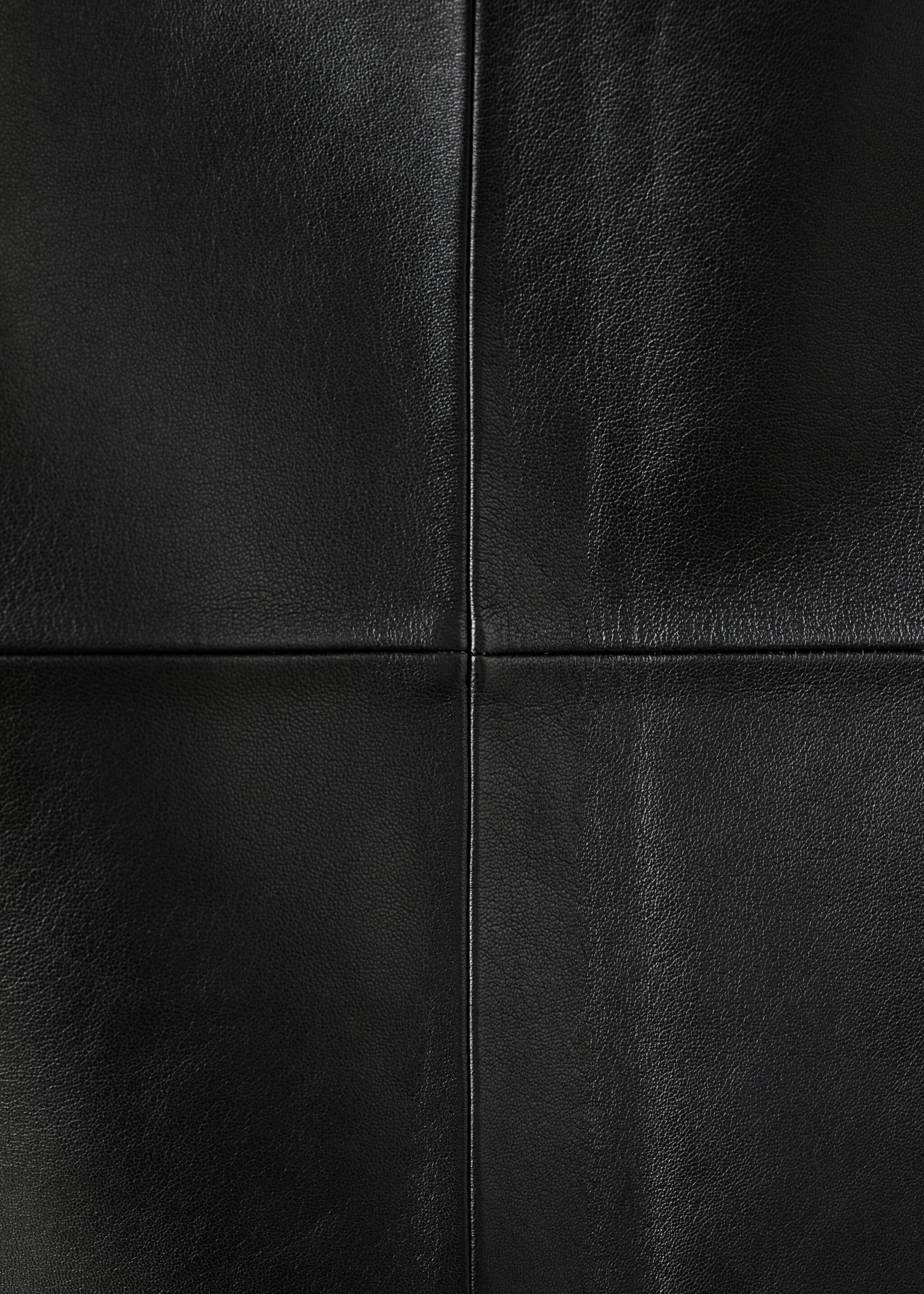 Leather pencil skirt - Details of the article 8, Black. Ref: 17089116-00.