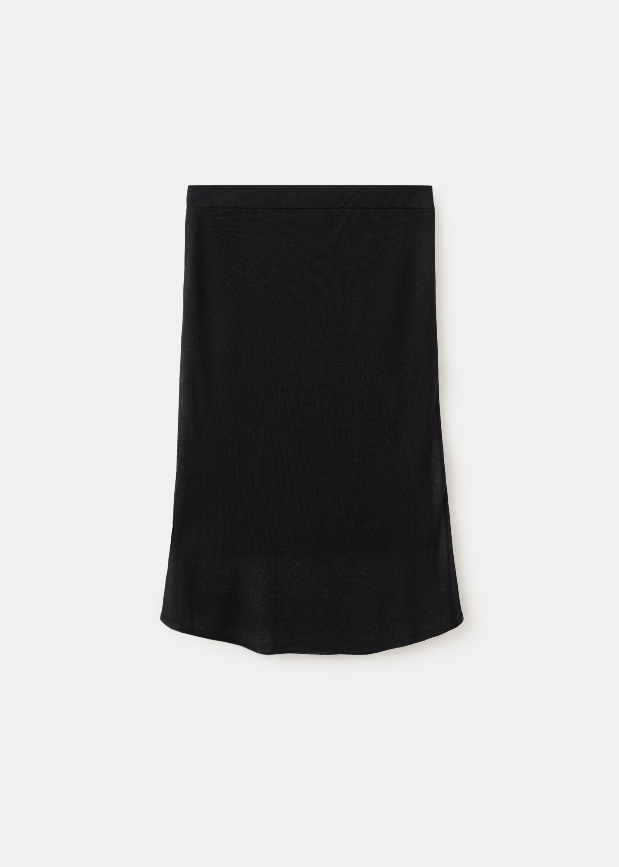 Ribbed midi skirt - Article without model, Black. Ref: 17089118-00.