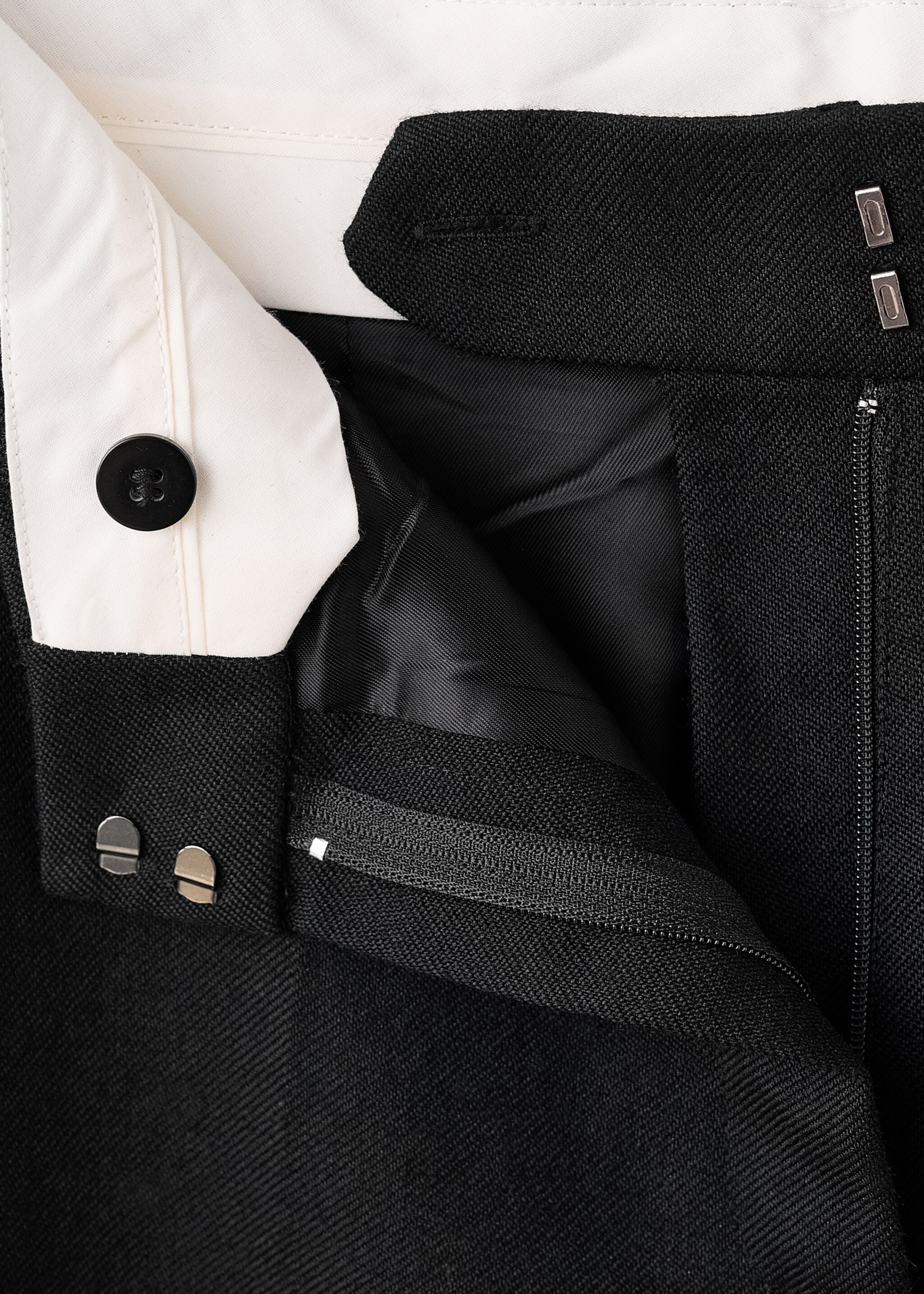 Wool suit trousers - Details of the article 8, Black. Ref: 17089120-00.