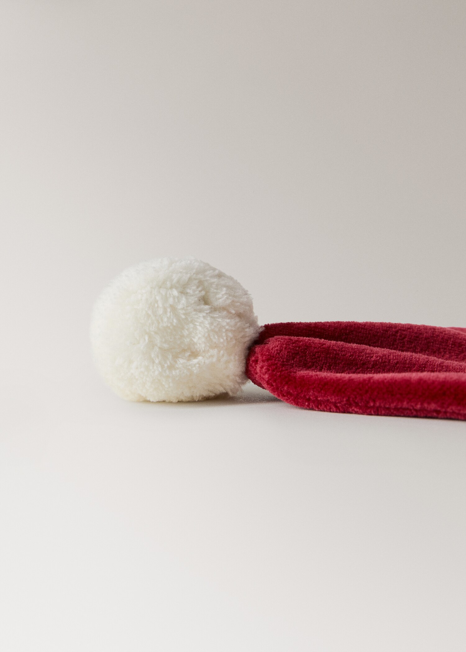 Weihnachtsmütze aus Baumwollvelours - Detail des Artikels 2