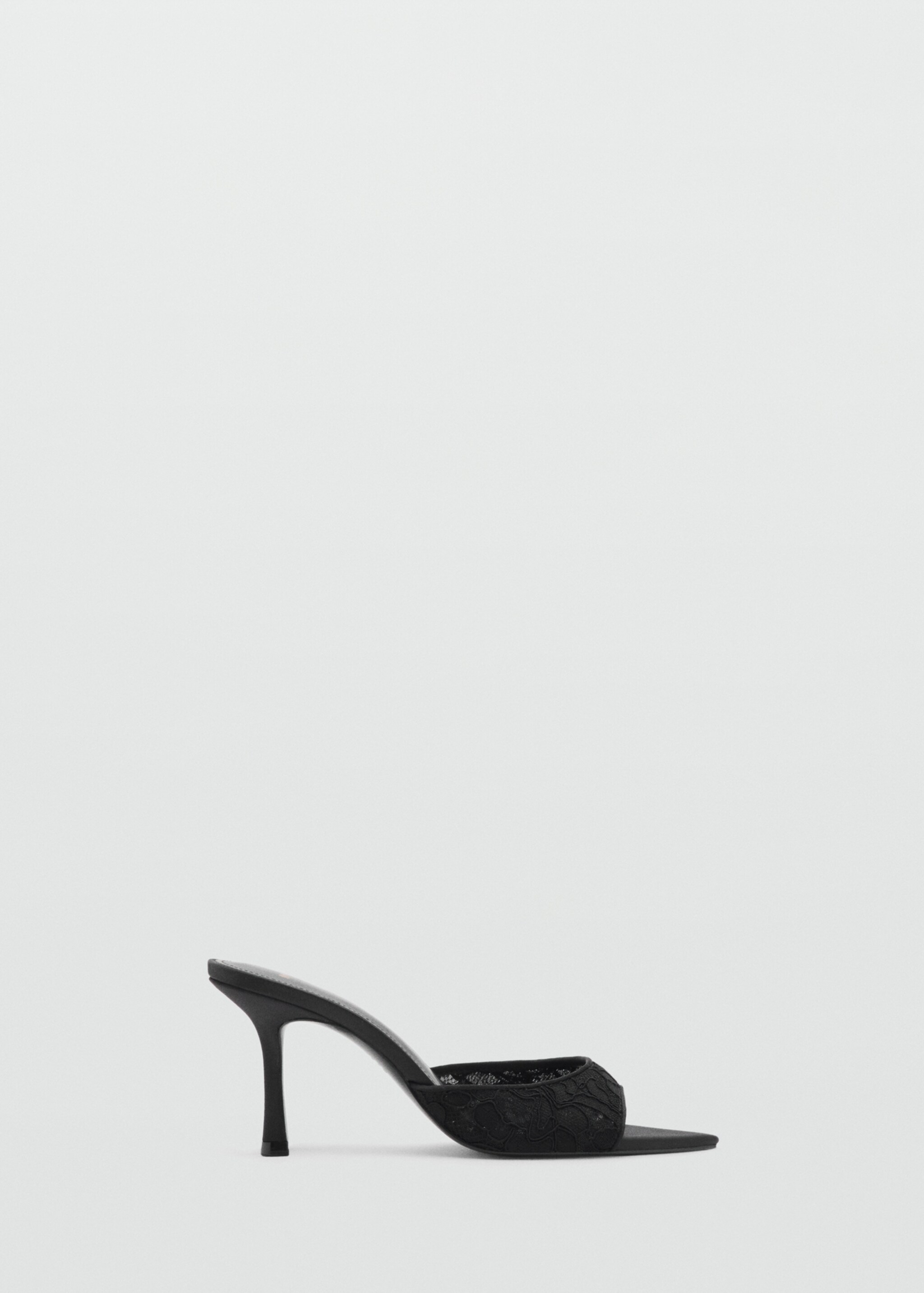 Lace heeled sandals - Article without model, Black. Ref: 17089207-00.