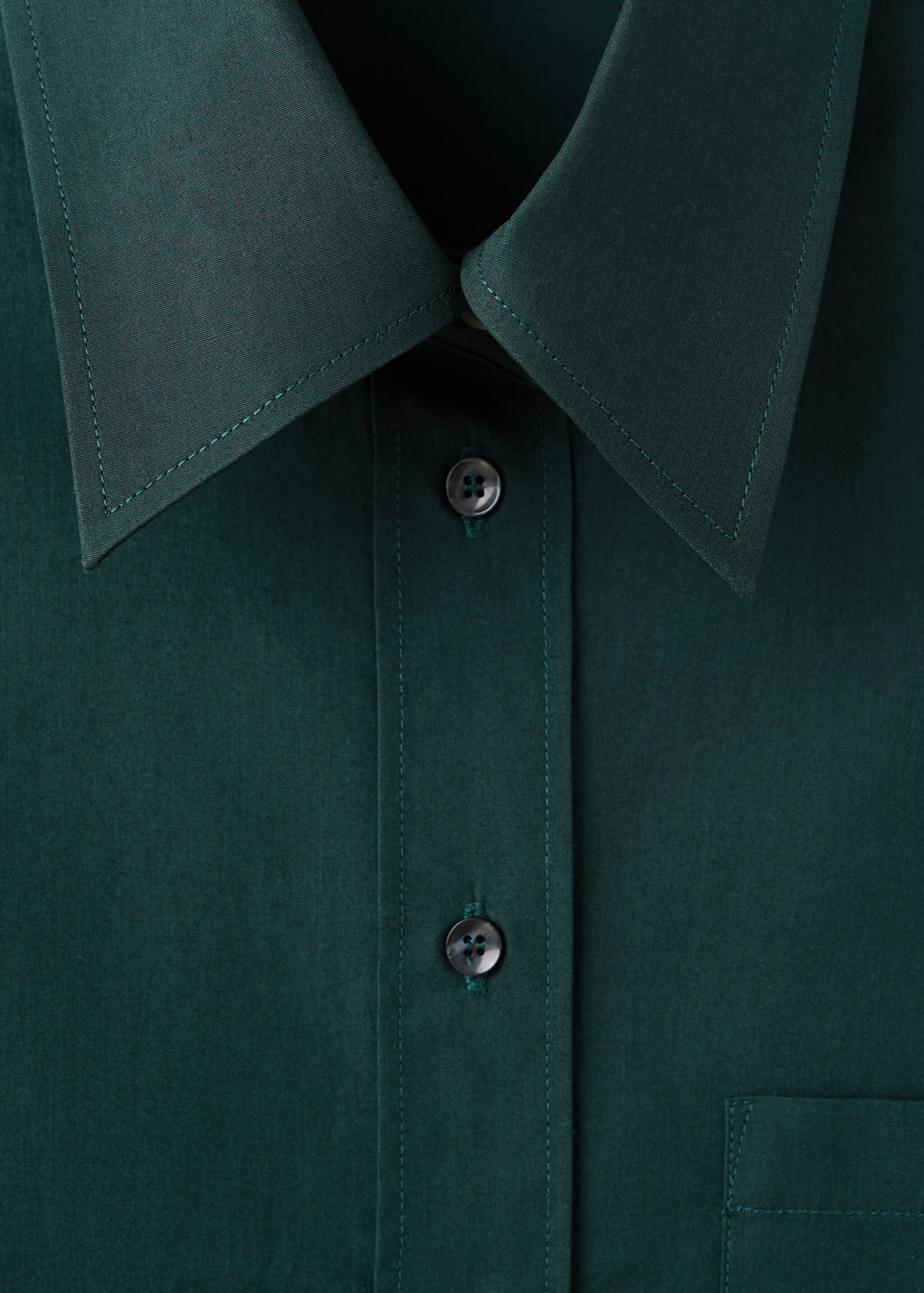 Pocket oversize shirt - Details of the article 8, Green. Ref: 17089212-00.