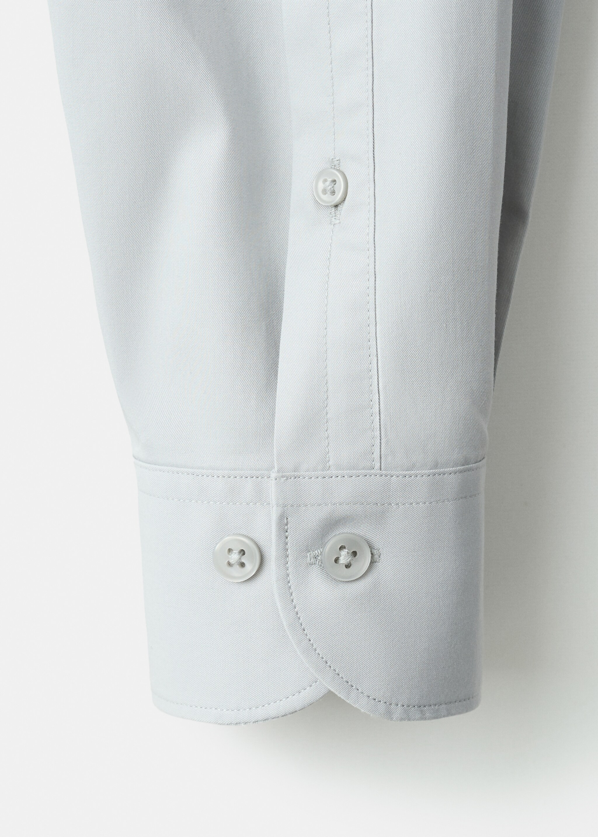 Slim fit shirt cotton and lyocell - Details of the article 0, Ice Grey. Ref: 17089213-00.