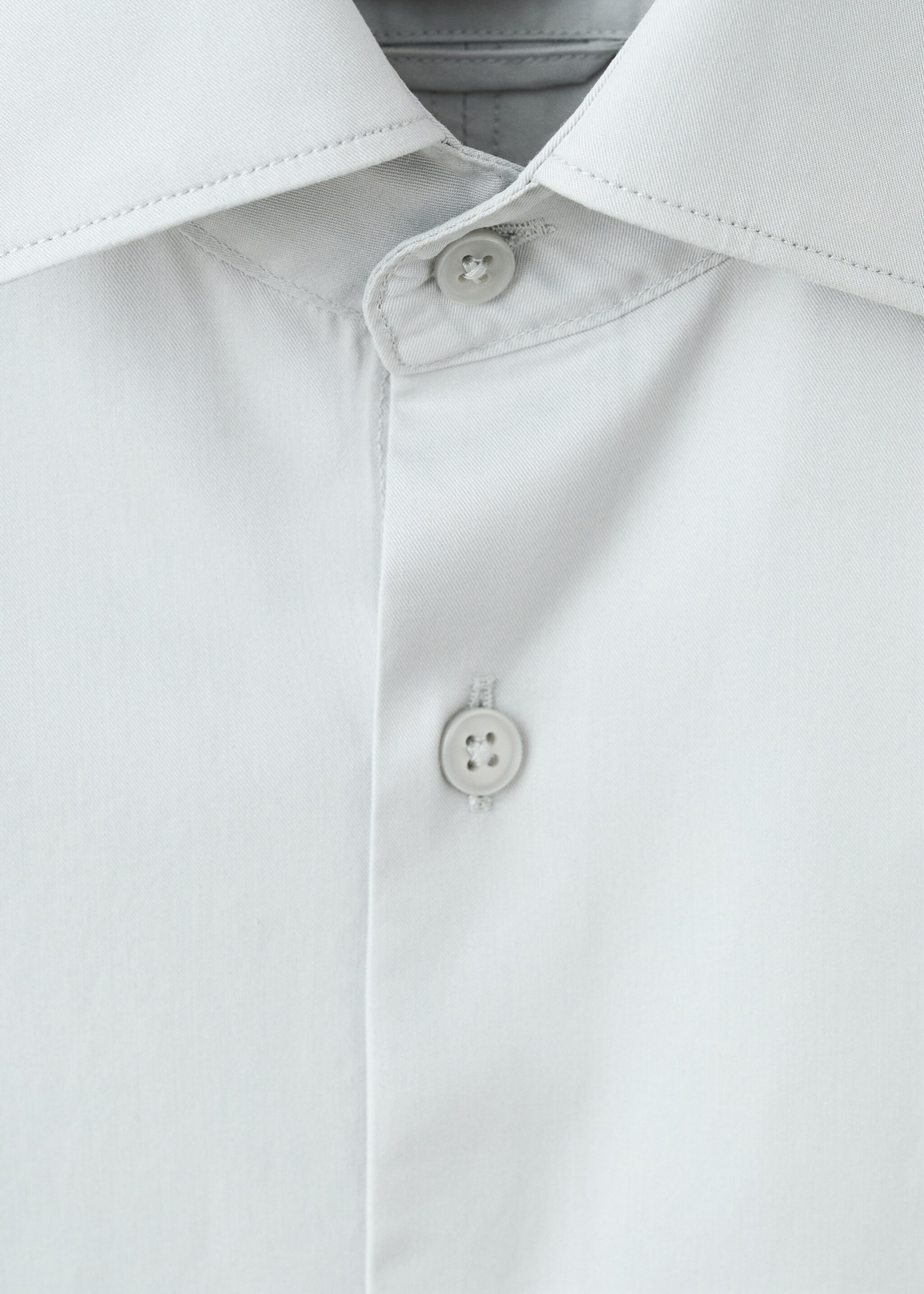 Slim fit shirt cotton and lyocell - Details of the article 8, Ice Grey. Ref: 17089213-00.