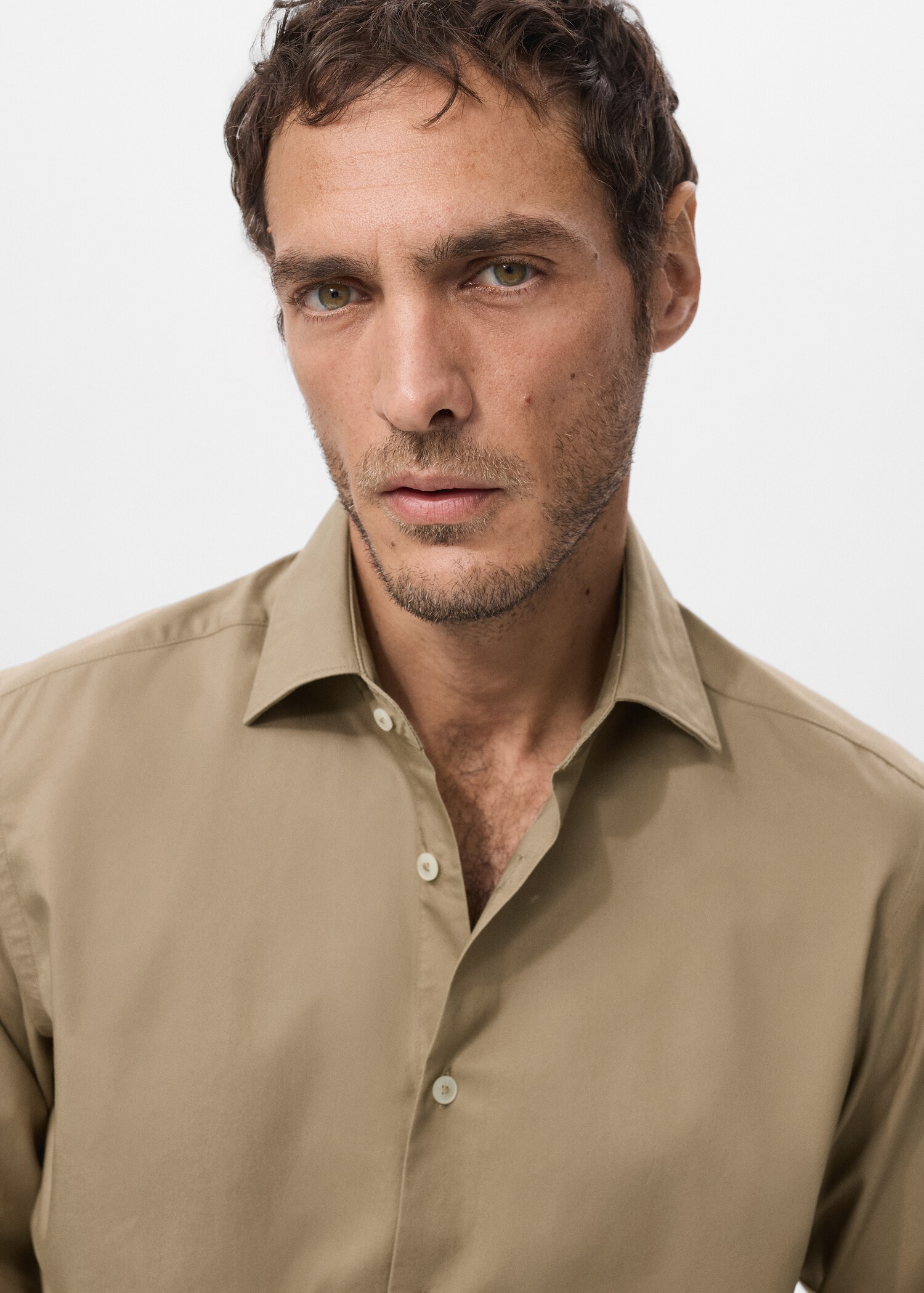 Slim fit shirt cotton and lyocell - Details of the article 1