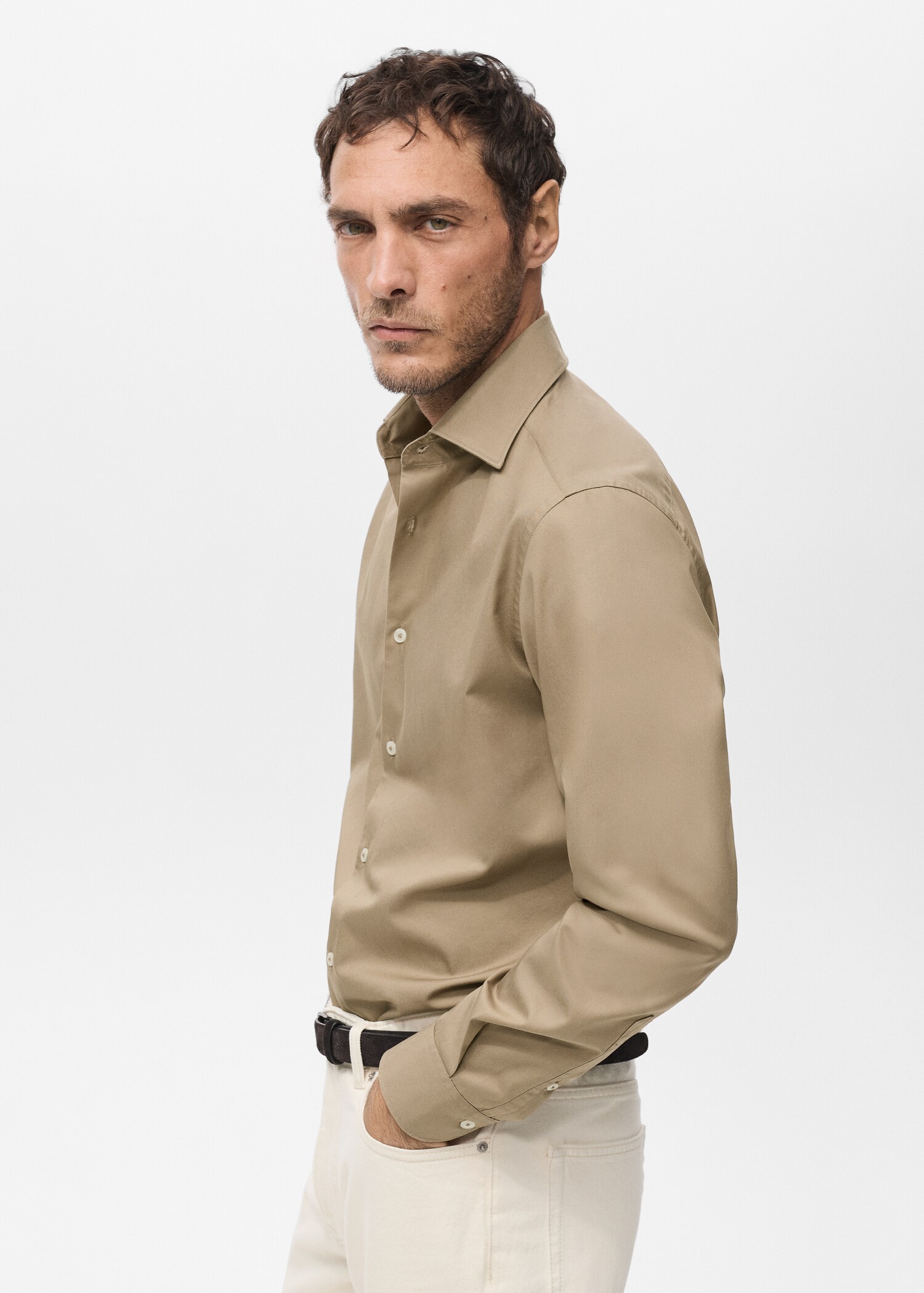 Slim fit shirt cotton and lyocell - Details of the article 6