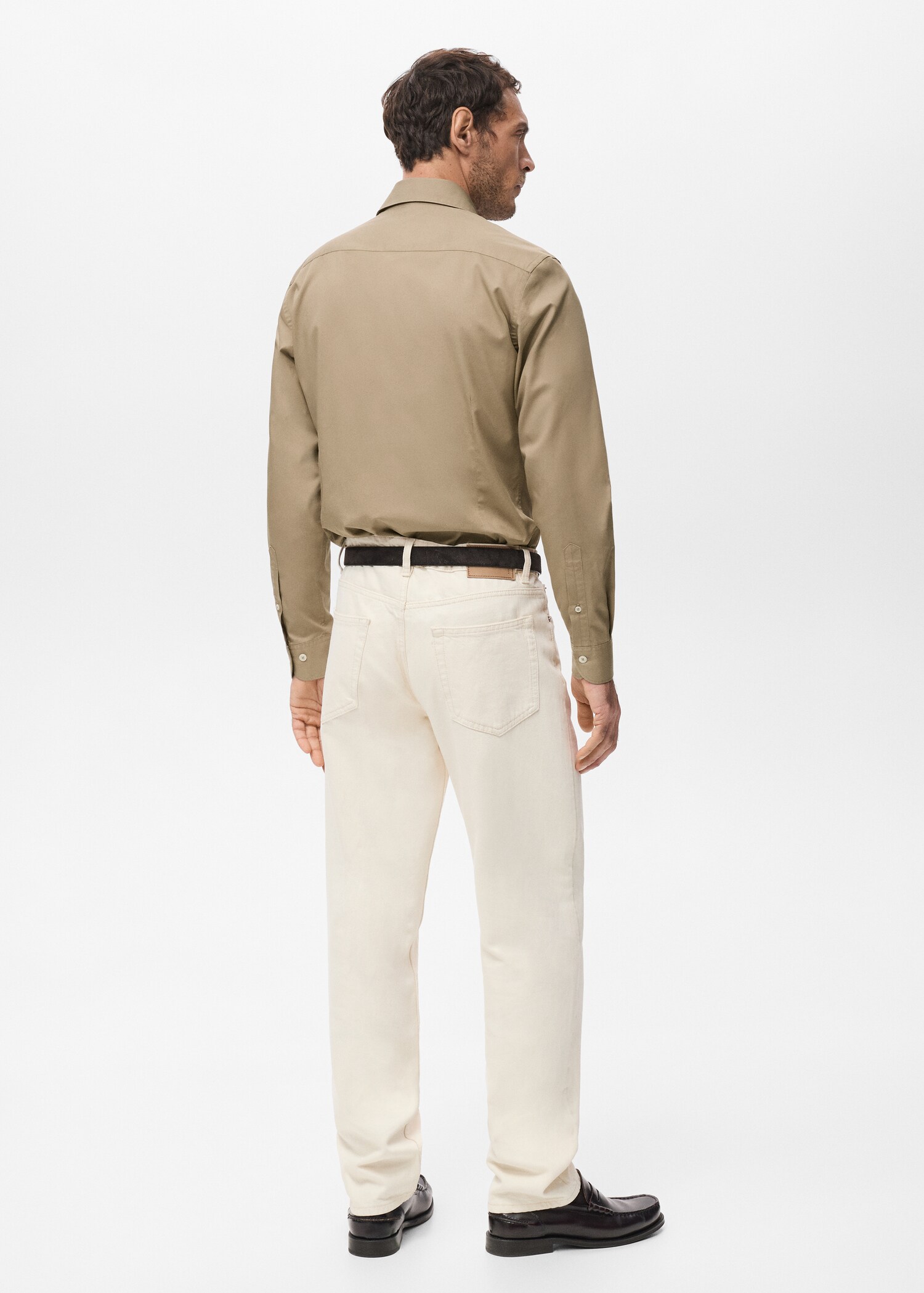 Slim fit shirt cotton and lyocell - Reverse of the article