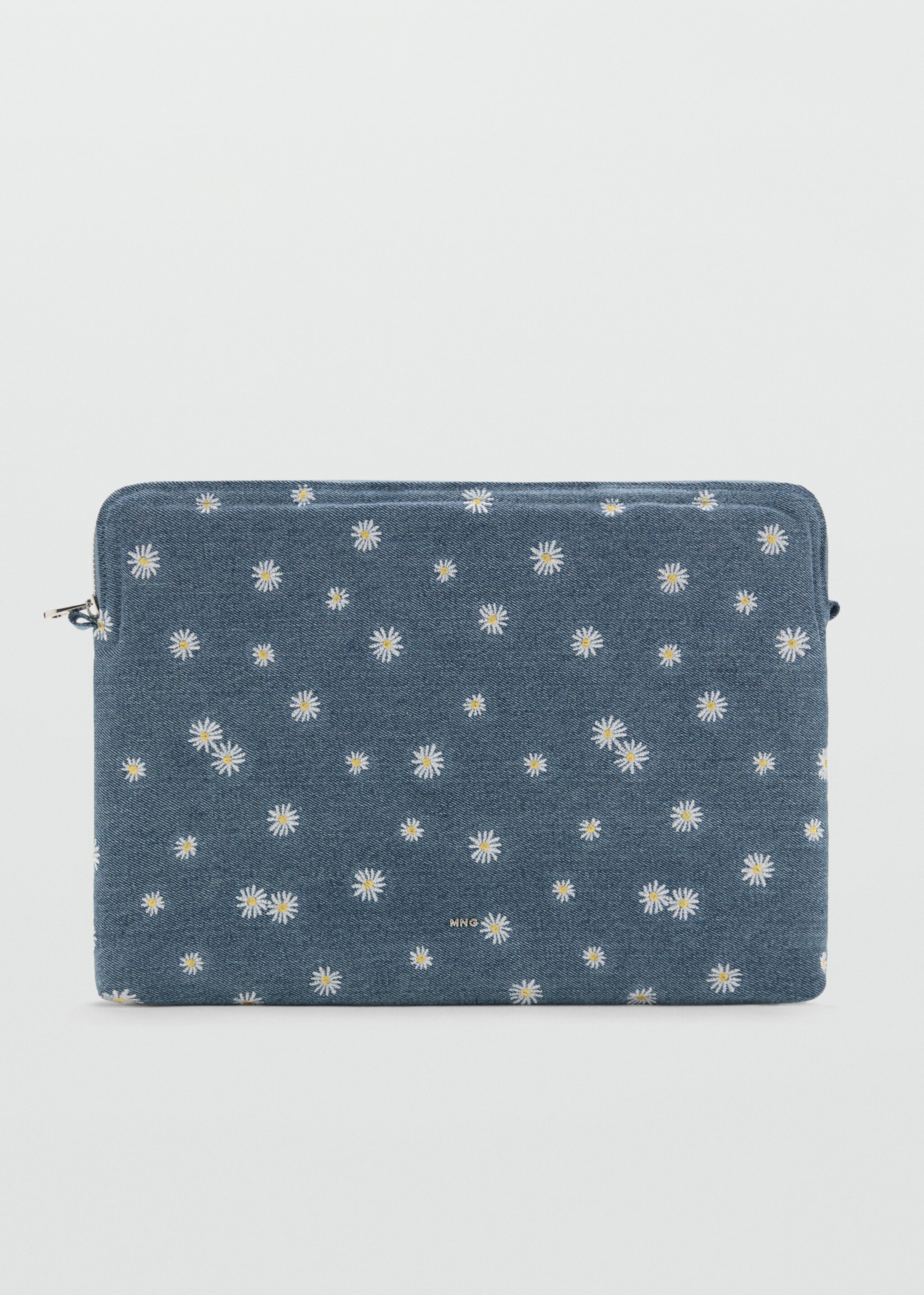 Housse denim broderie de fleurs - Article sans modèle