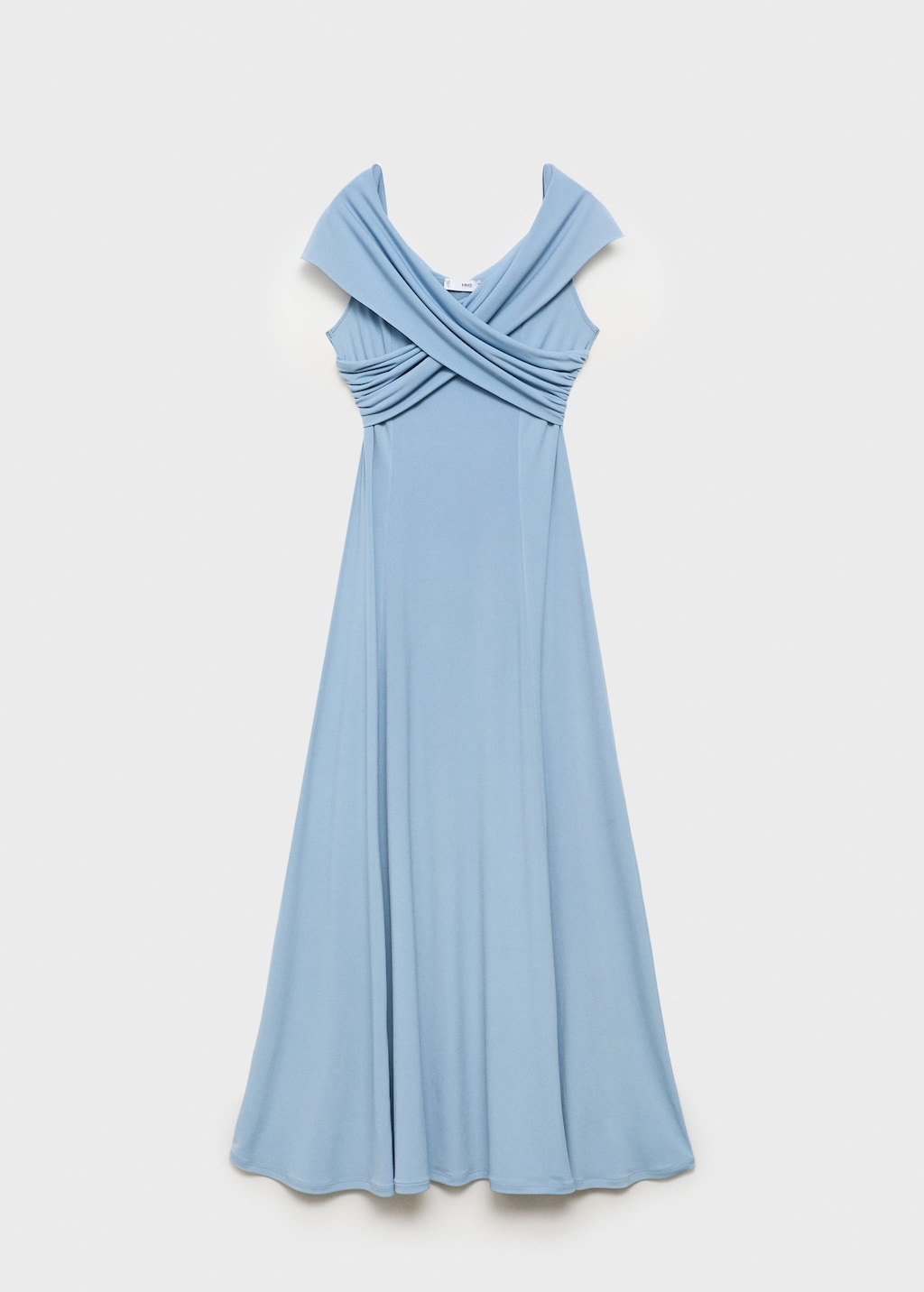 Mango A-line dress with crossover neckline thumbnail