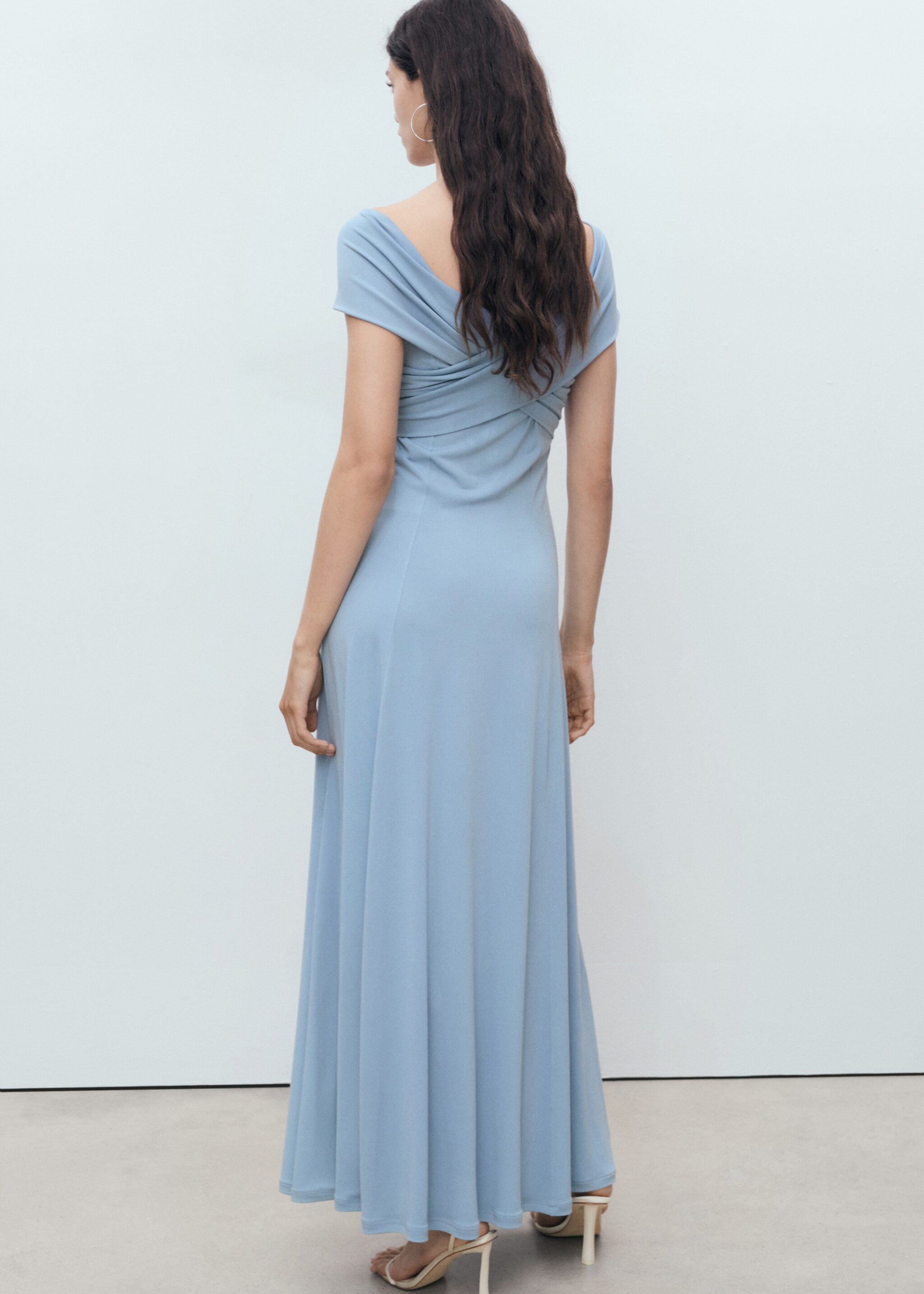 Vestido evasé escote cruzado - Reverso del artículo