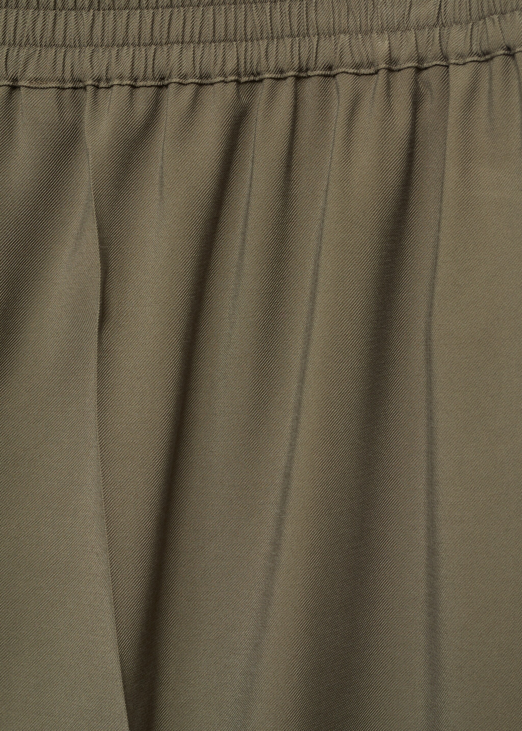 Flowy palazzo trousers - Details of the article 0, Khaki. Ref: 17091129-00.