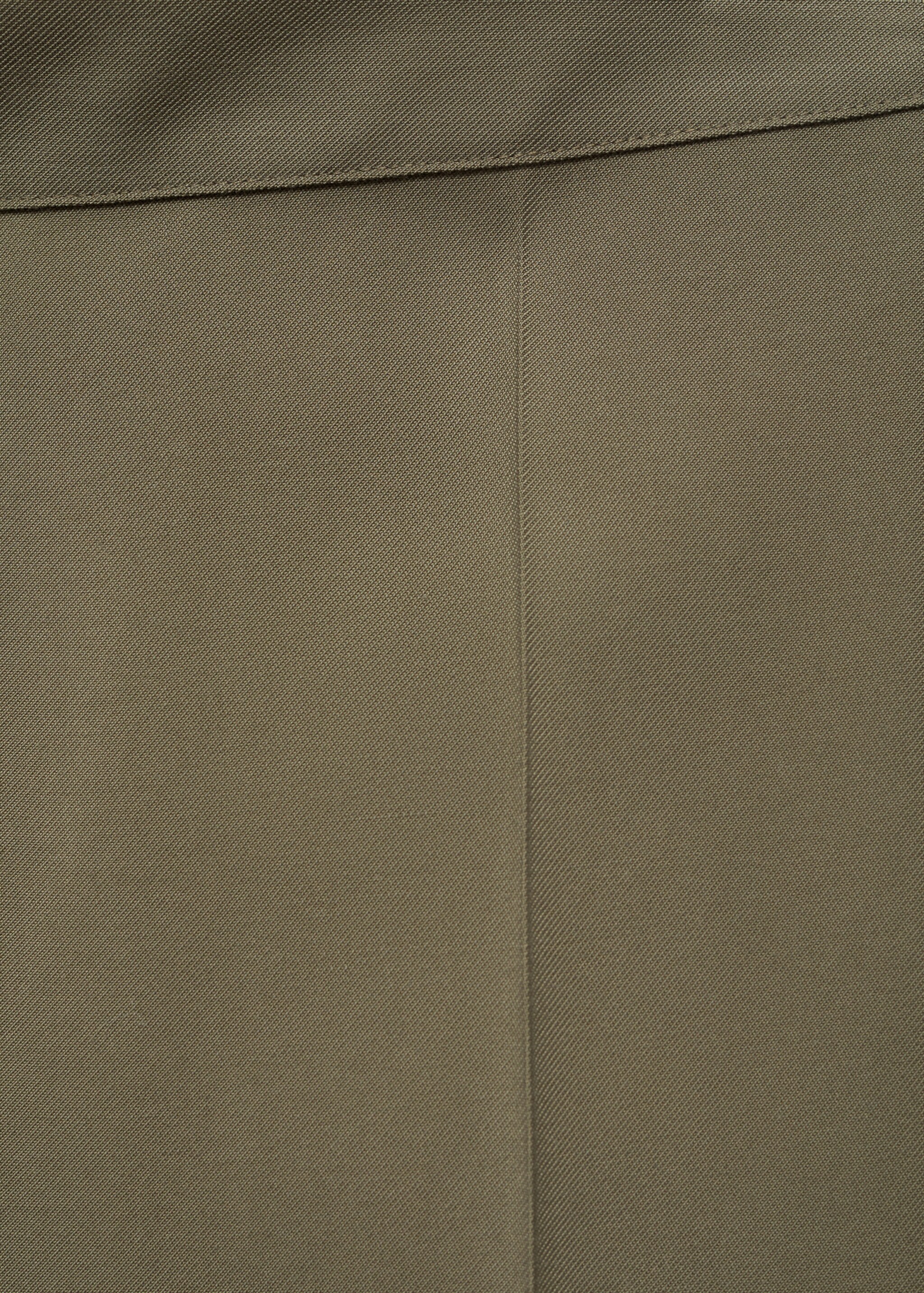 Flowy palazzo trousers - Details of the article 8, Khaki. Ref: 17091129-00.