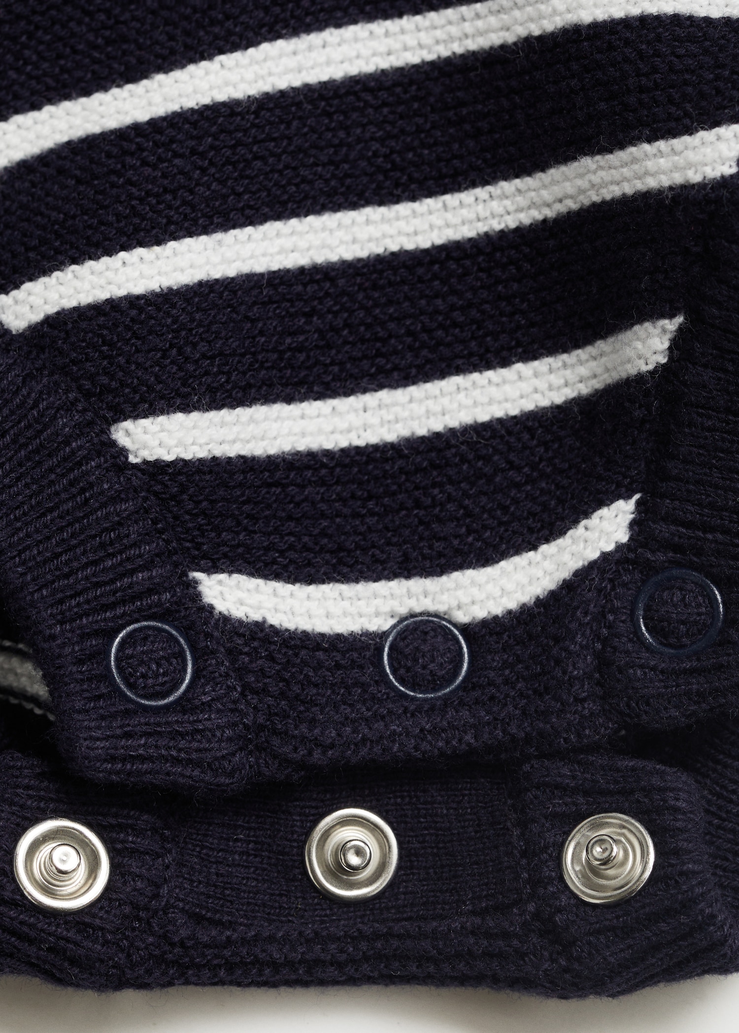 Striped knitted romper - Details of the article 0