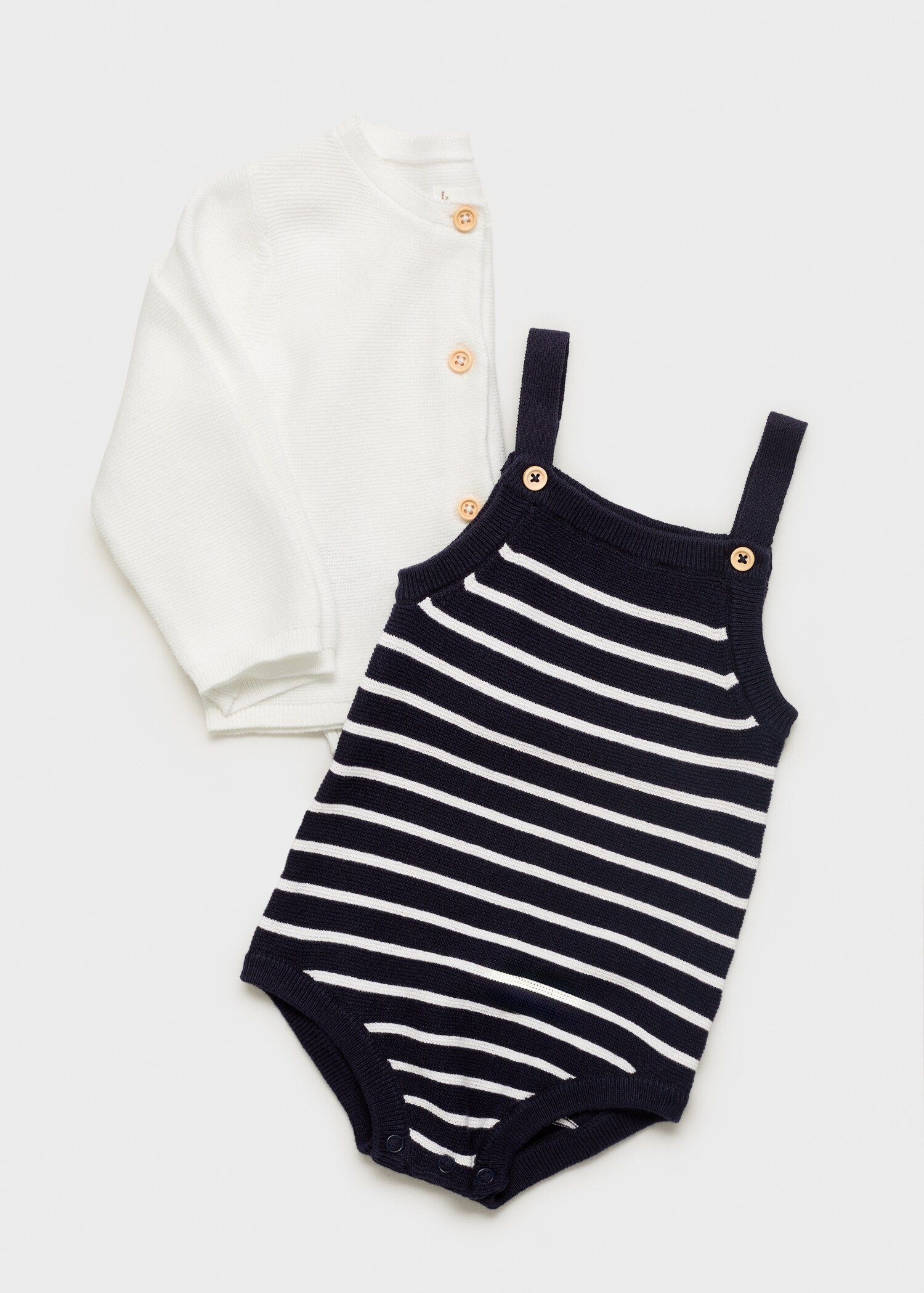 Striped knitted romper - Details of the article 8