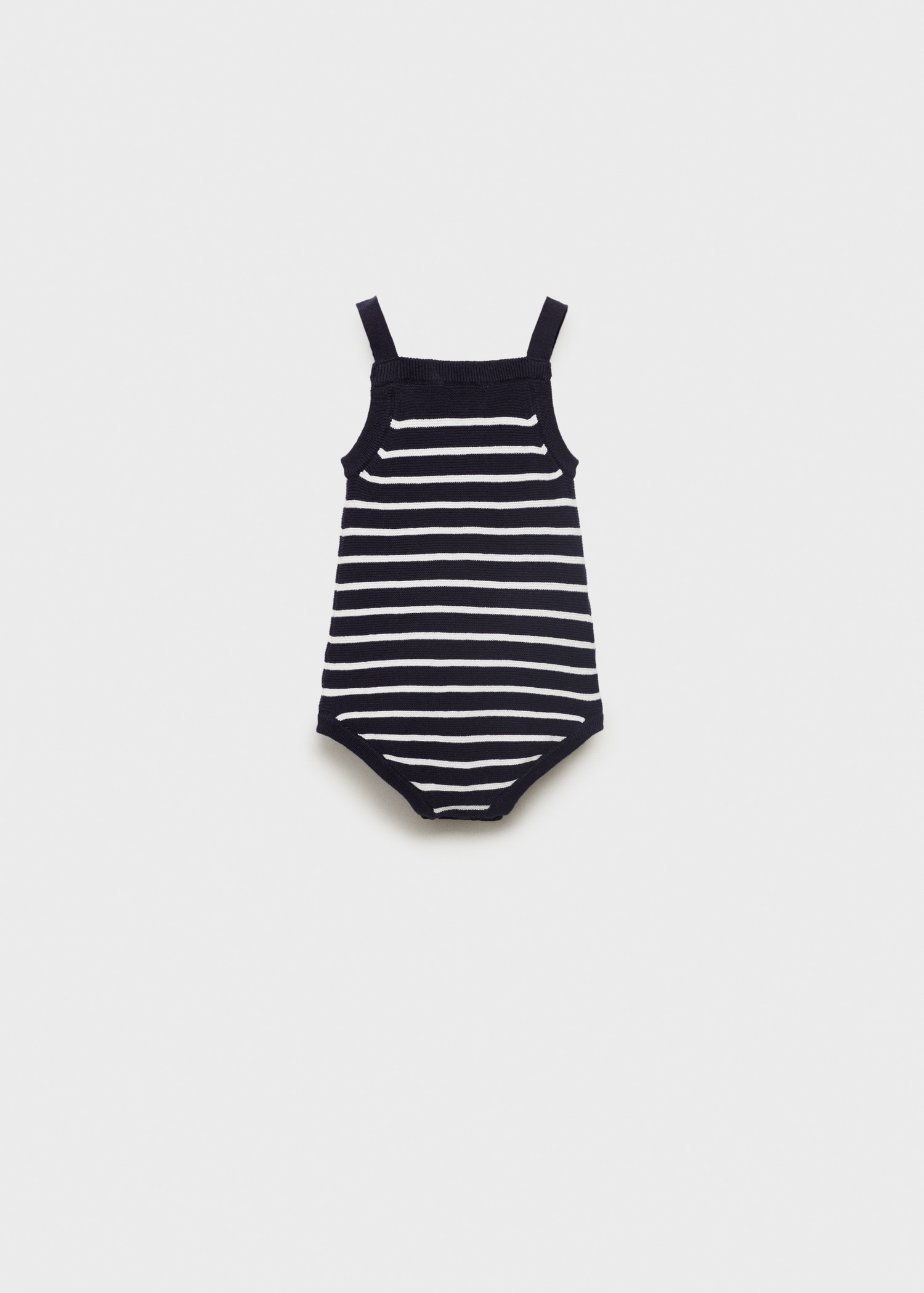 Striped knitted romper - Reverse of the article