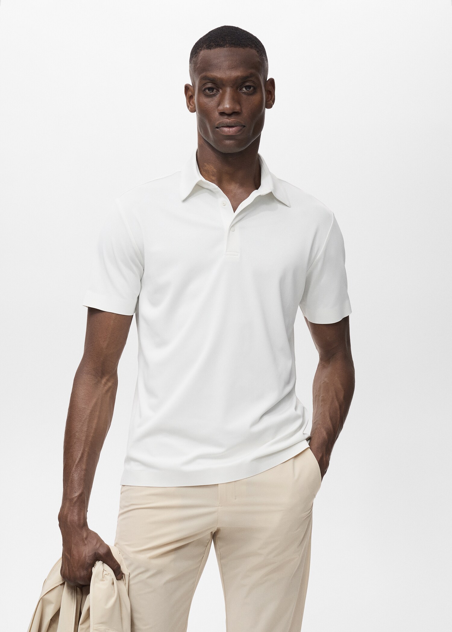 COOLMAX® slim fit polo shirt - Medium plane