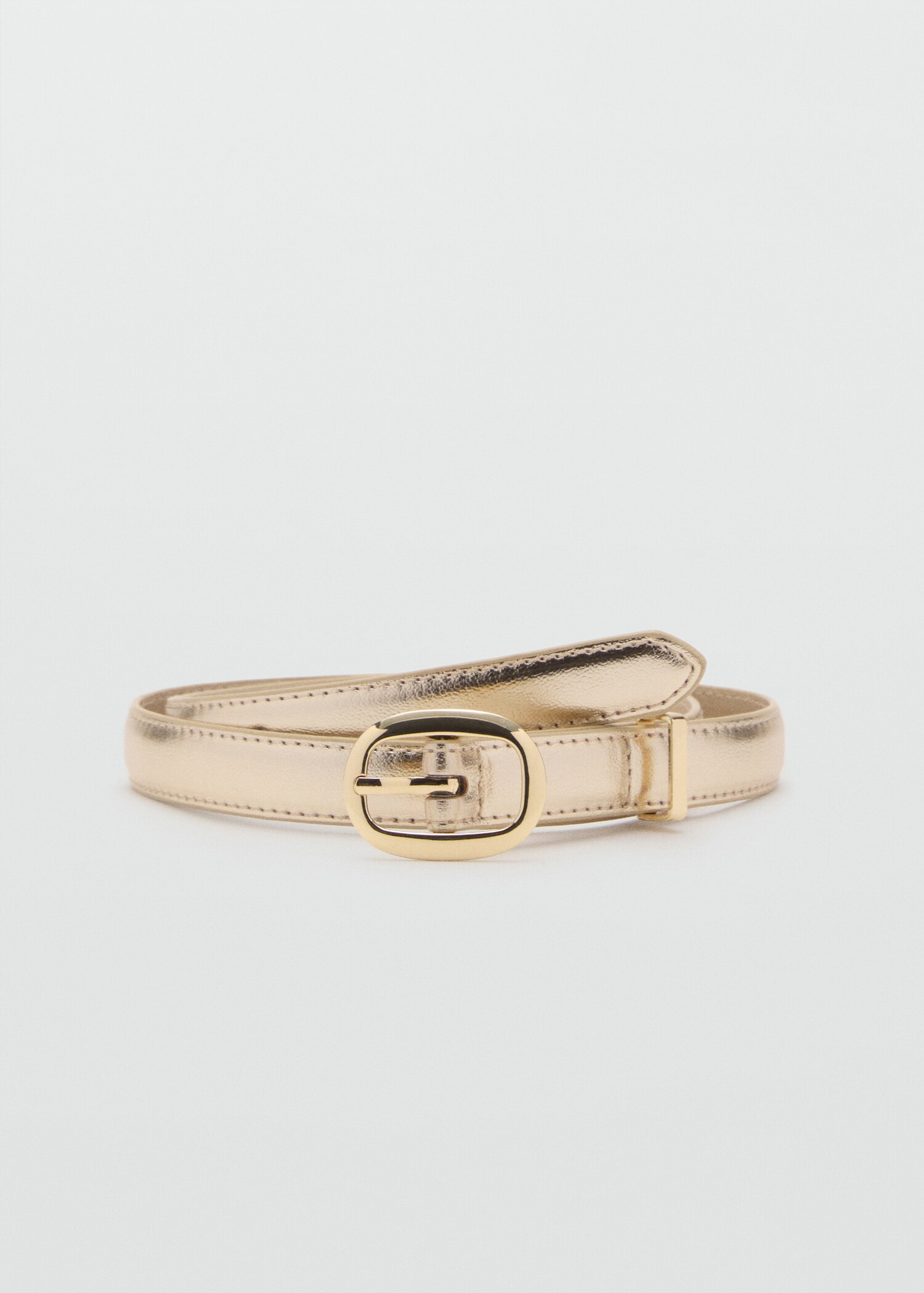 Metallic belt with oval buckle - Article without model