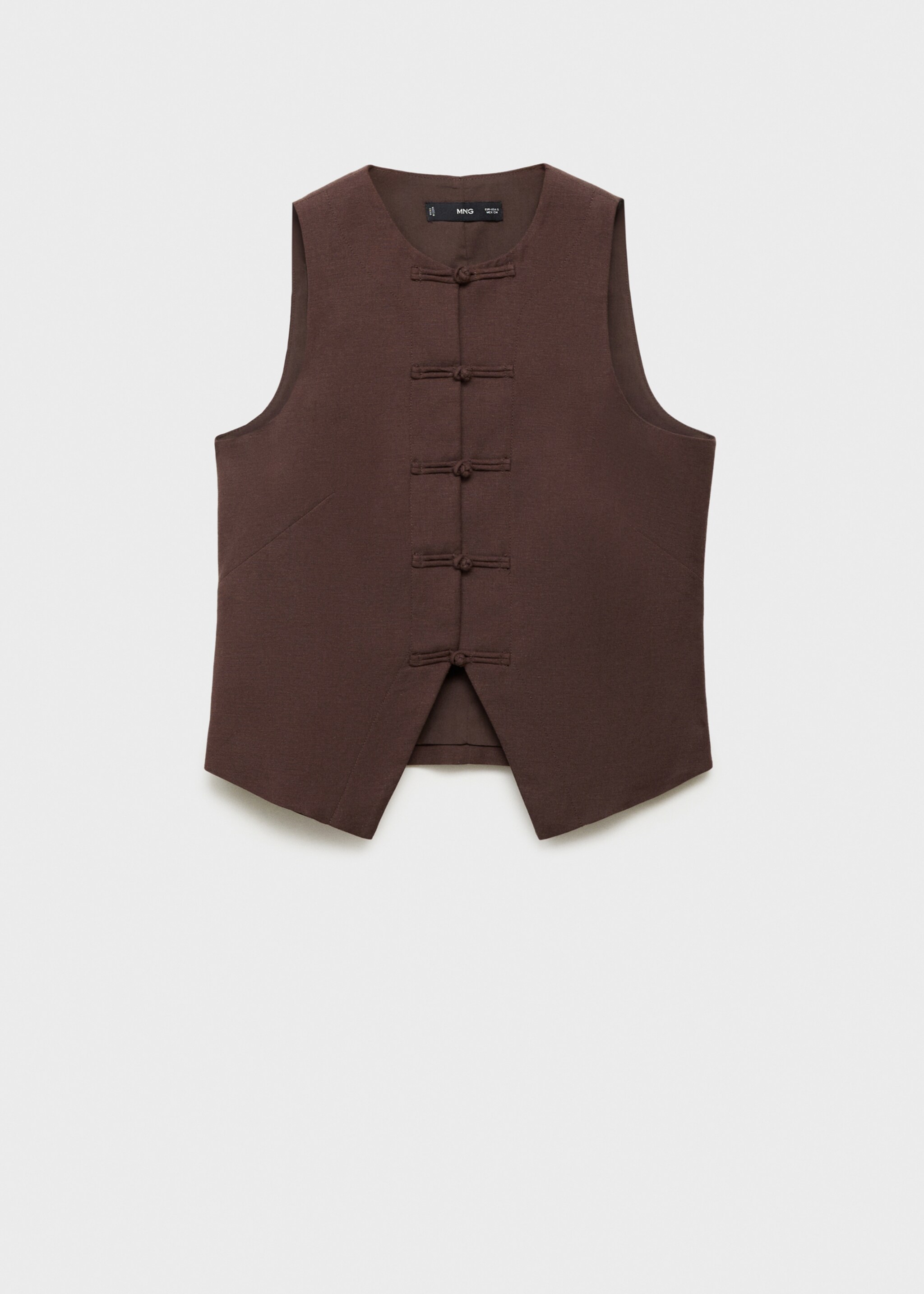 Linen-blend suit waistcoat - Article without model