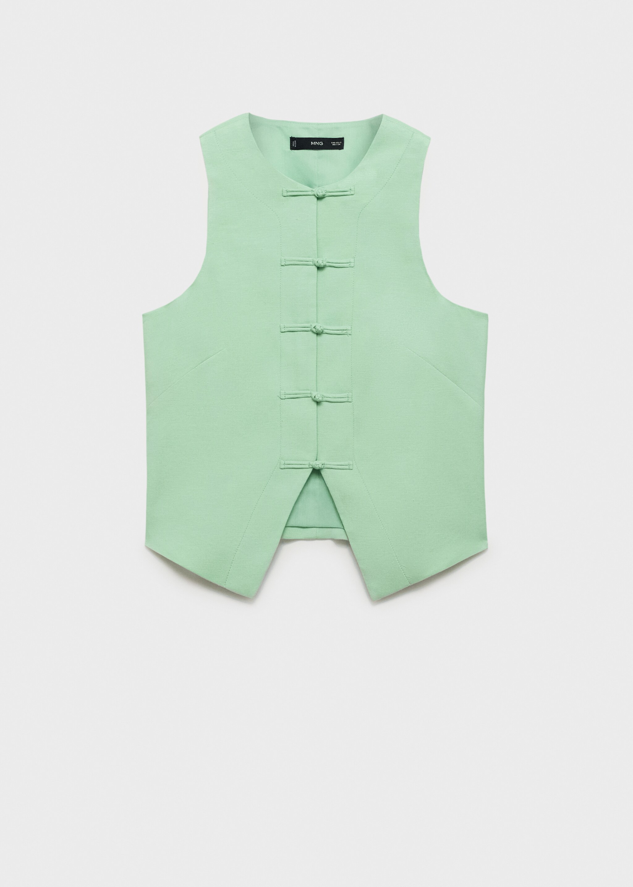 Linen-blend suit waistcoat - Article without model