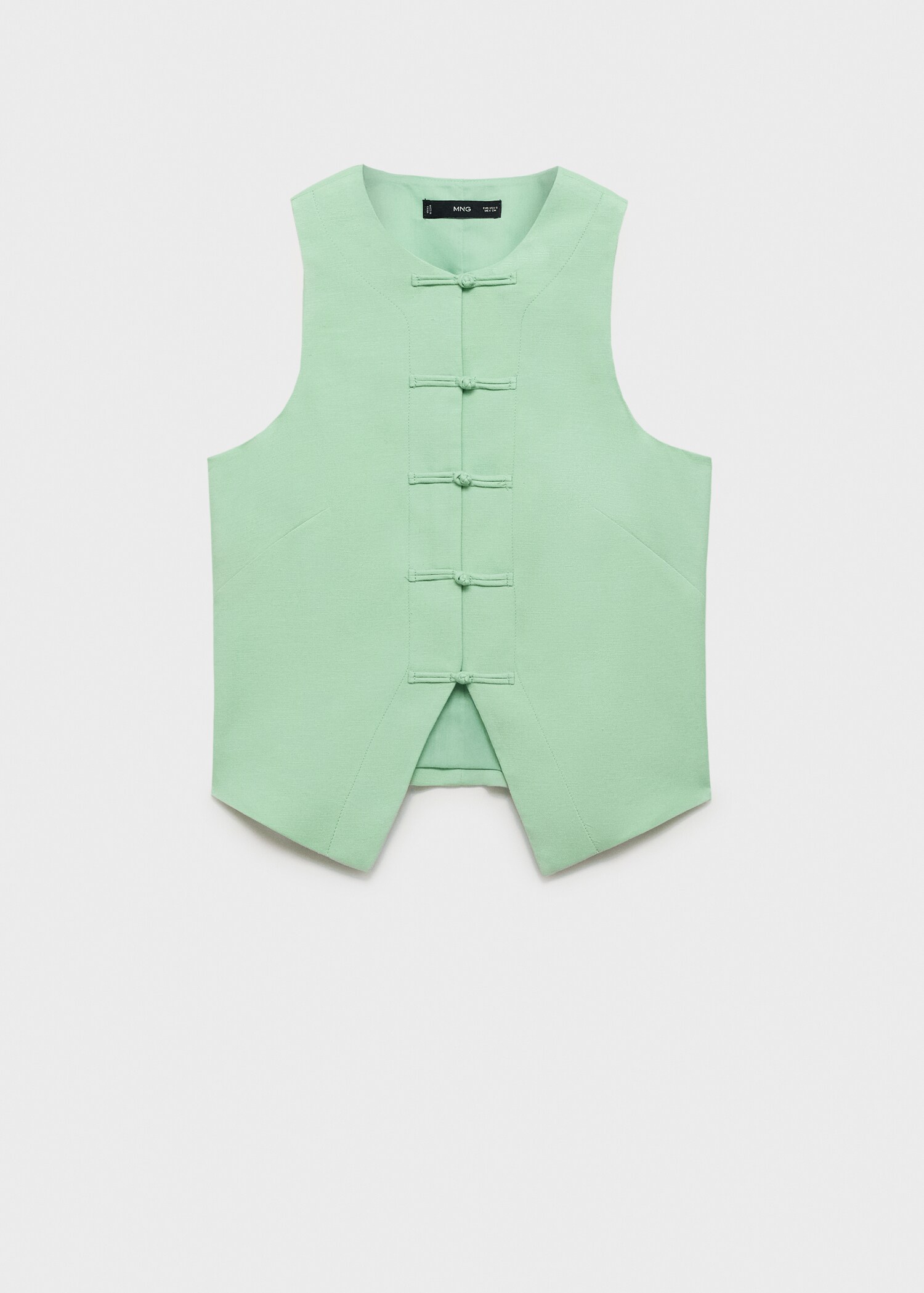 Linen-blend suit vest - Article without model