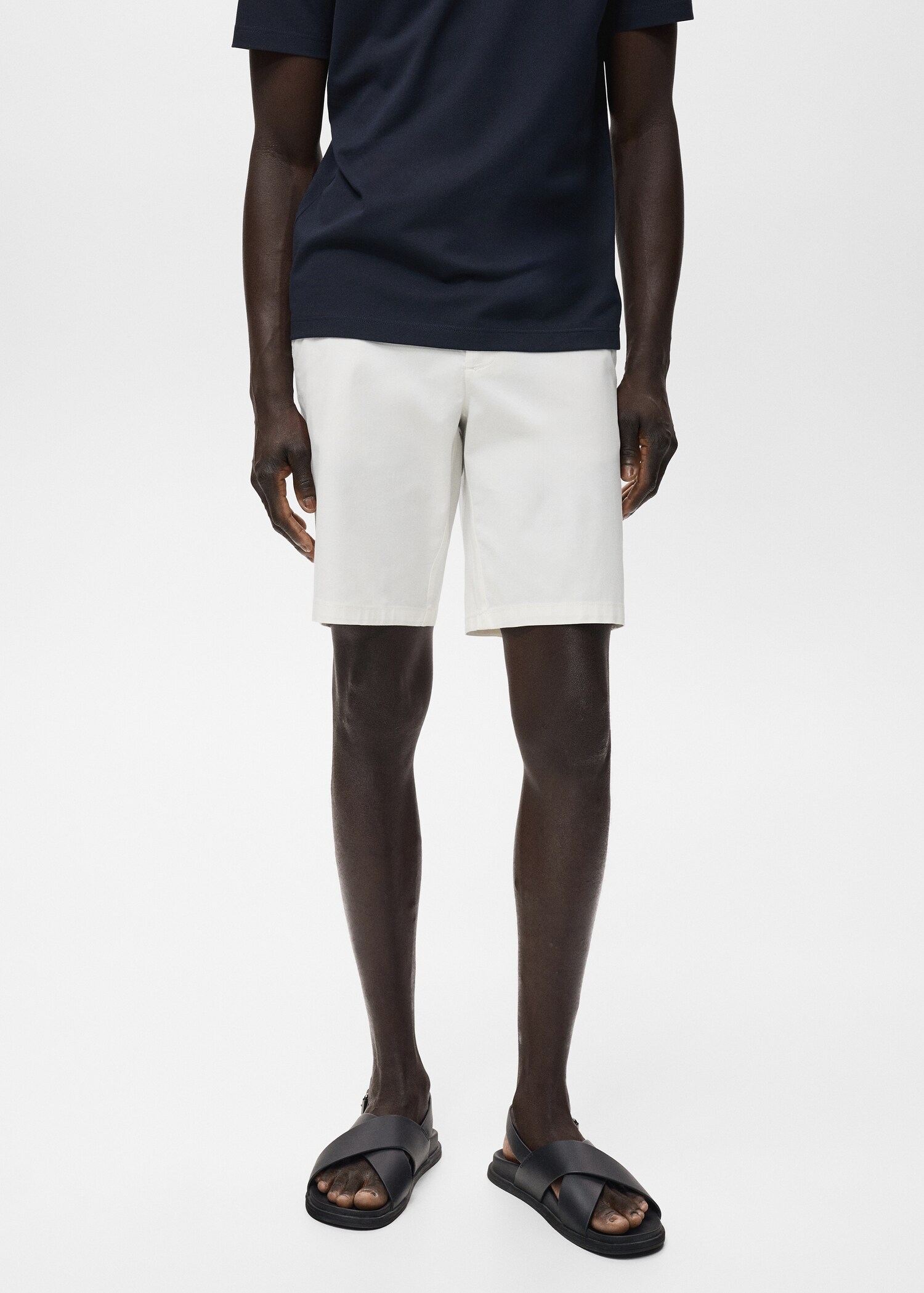 Bermuda droit coton - Plan moyen