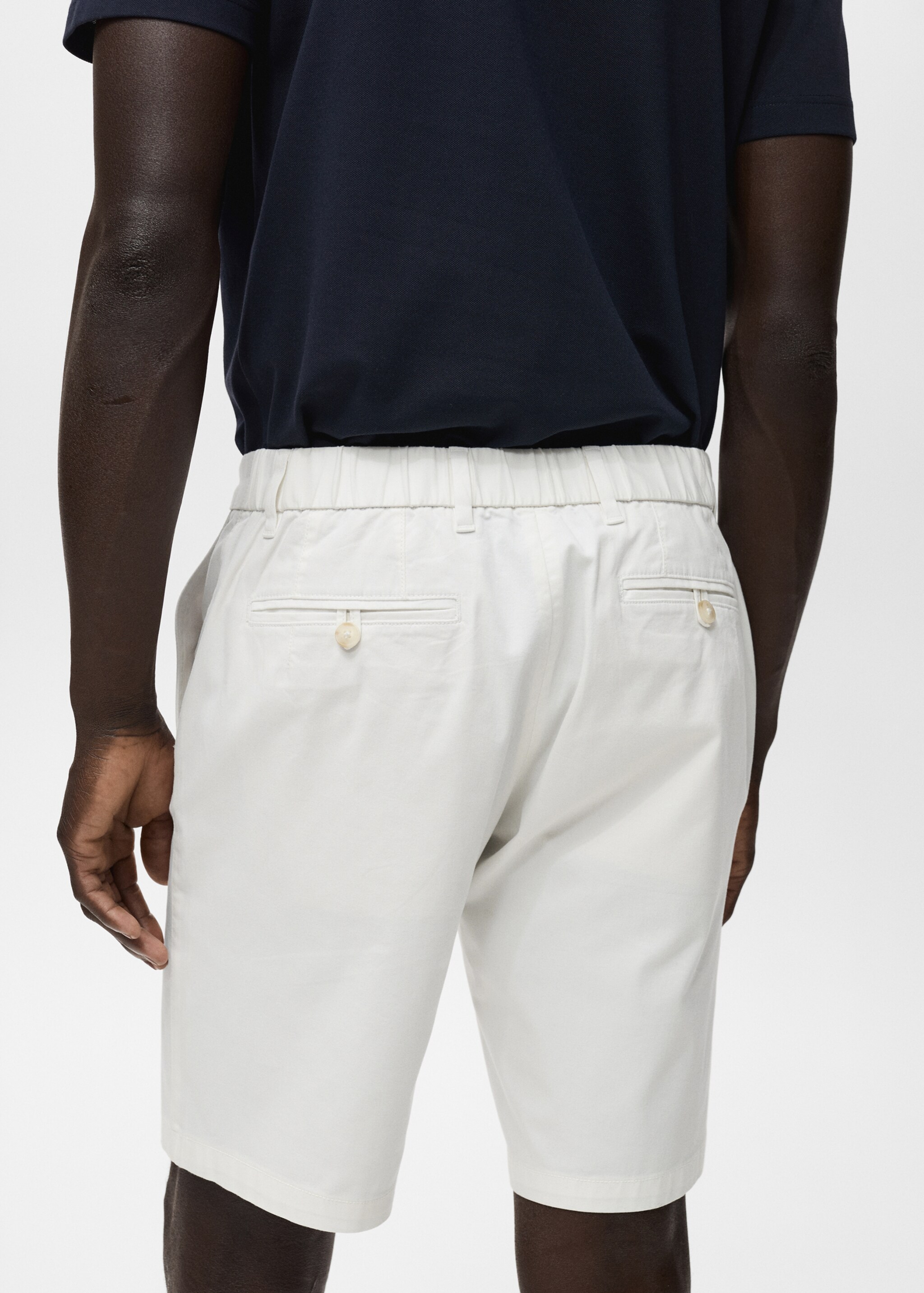 Straight cotton Bermuda shorts - Детальніше про товар 6