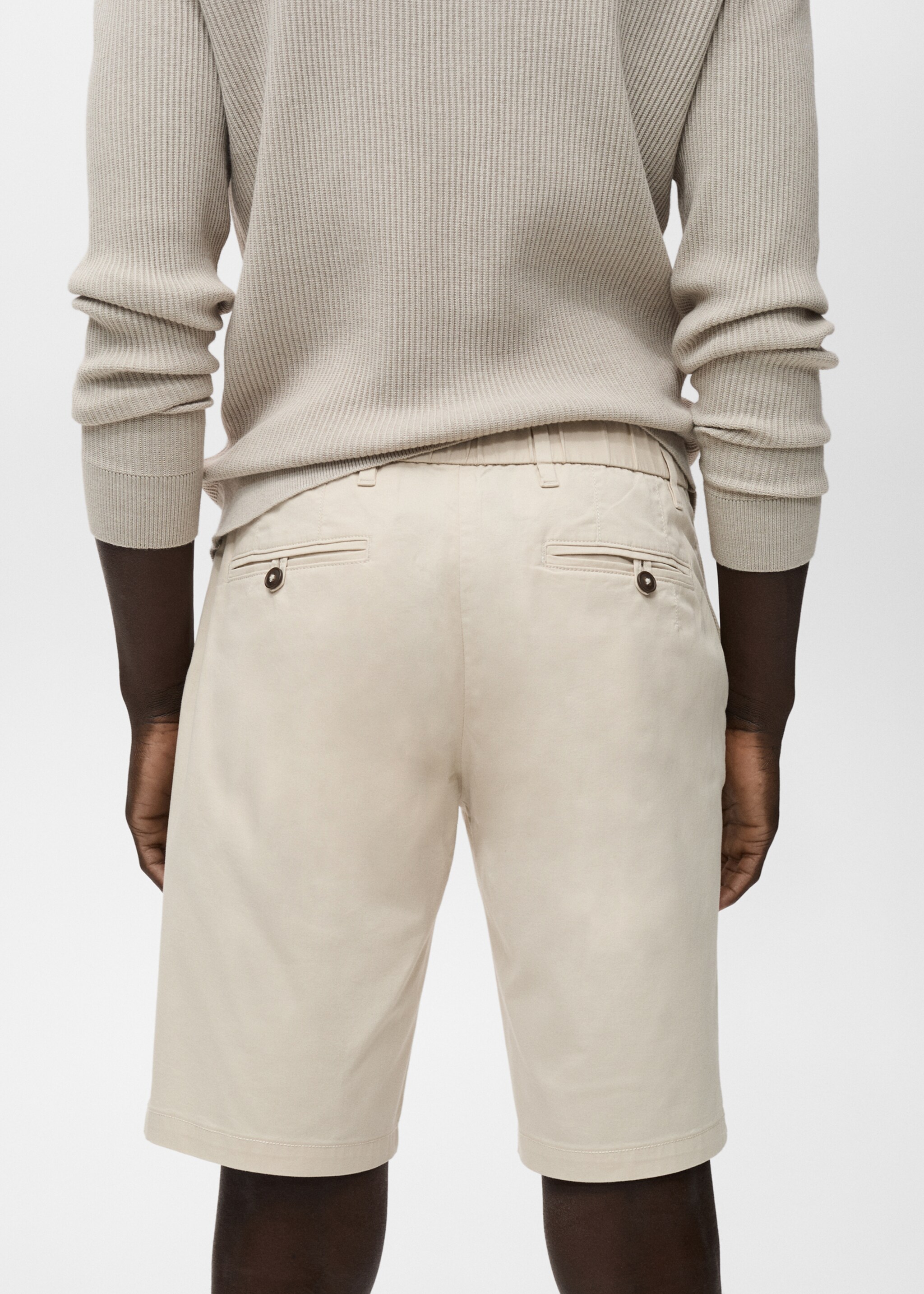 Straight cotton Bermuda shorts - Детальніше про товар 6