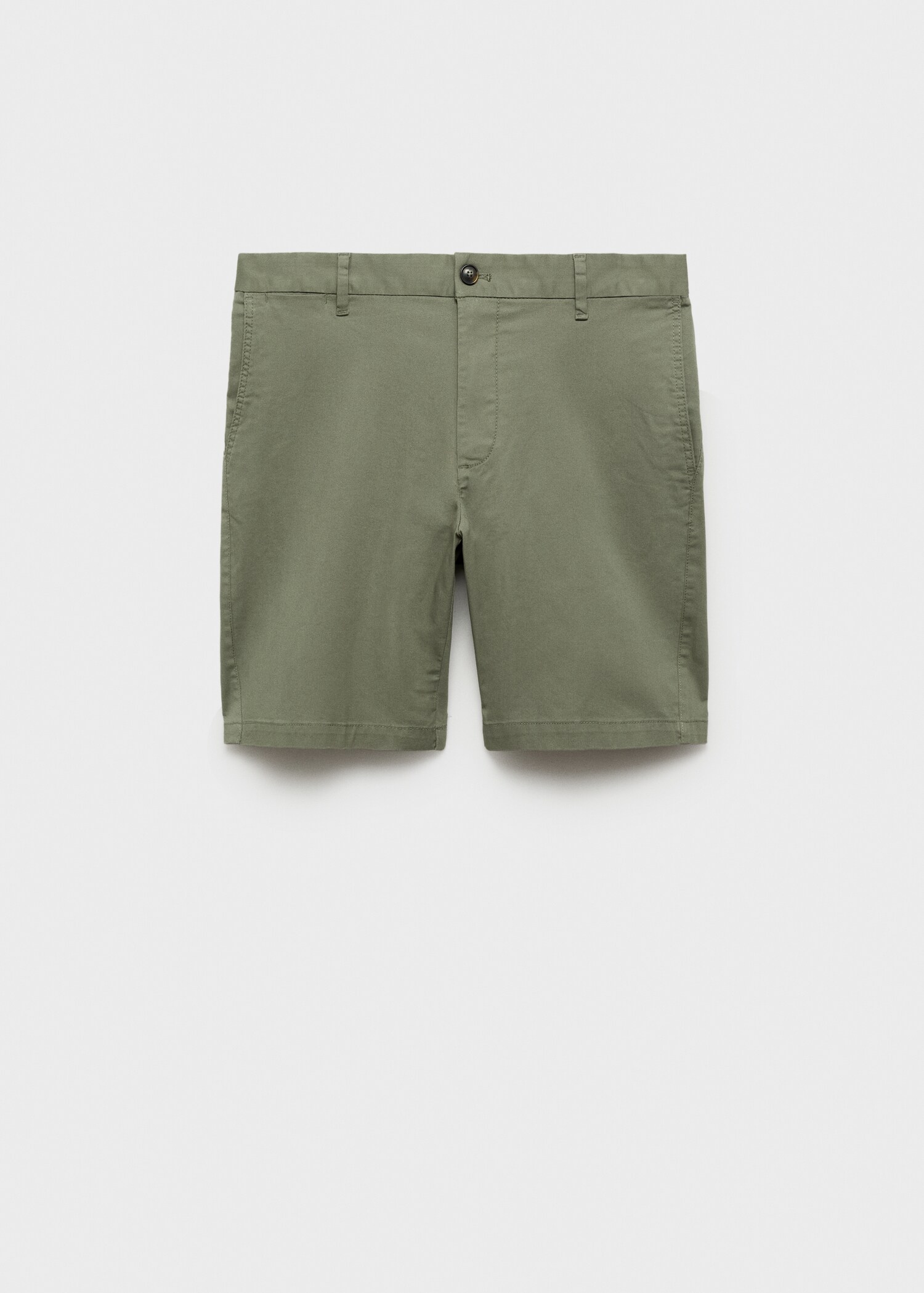 Straight cotton Bermuda shorts - Article without model