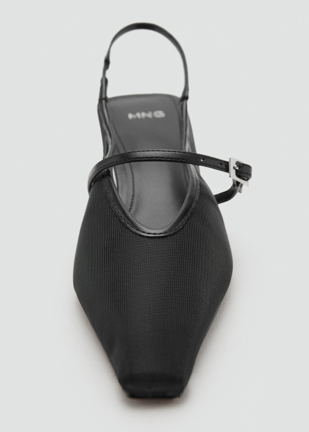 Mesh buckle stiletto-heeled shoes