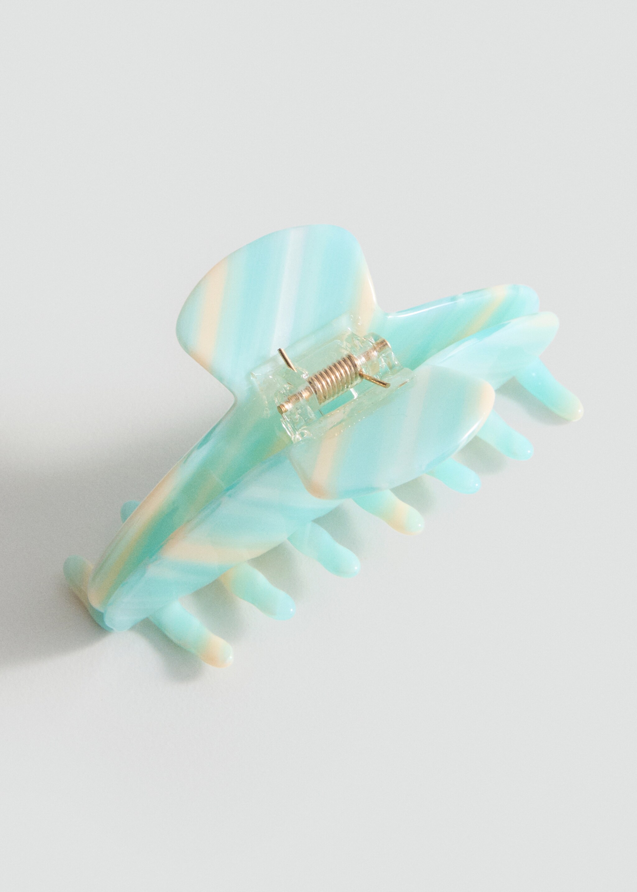 Two-tone striped hair clip - Medium plane