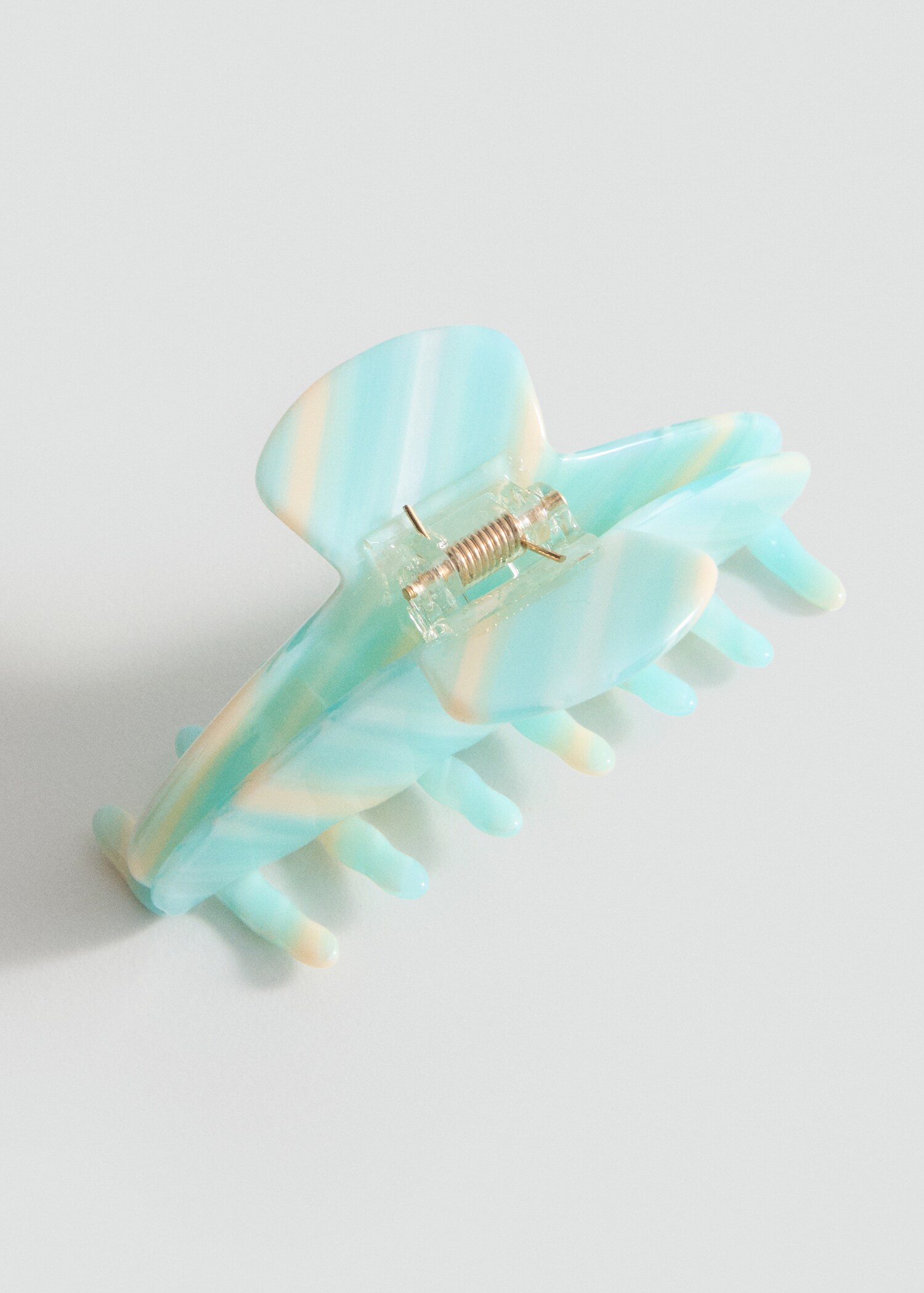 Two-tone striped hair clip - Medium plane