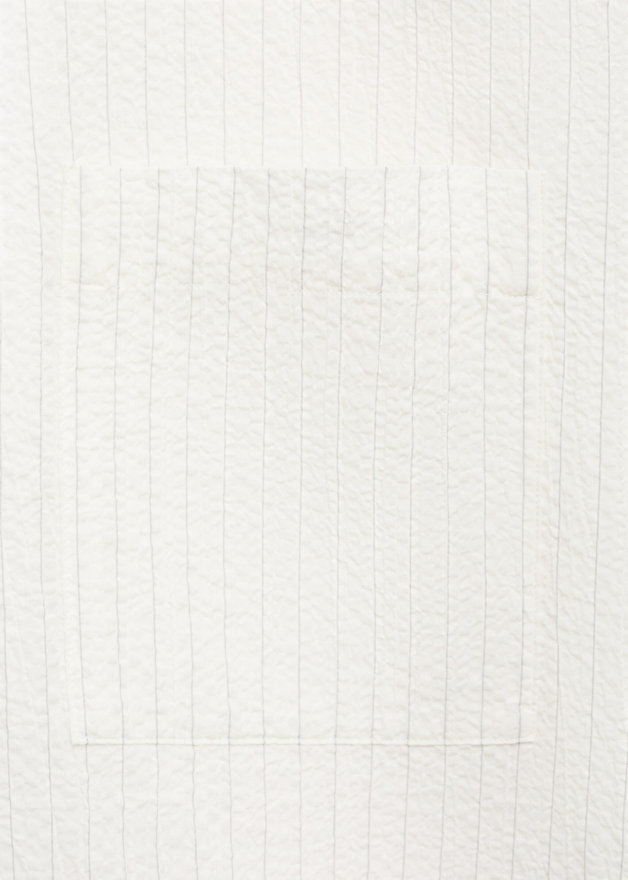 Creased-effect pinstripe shirt - Details of the article 0