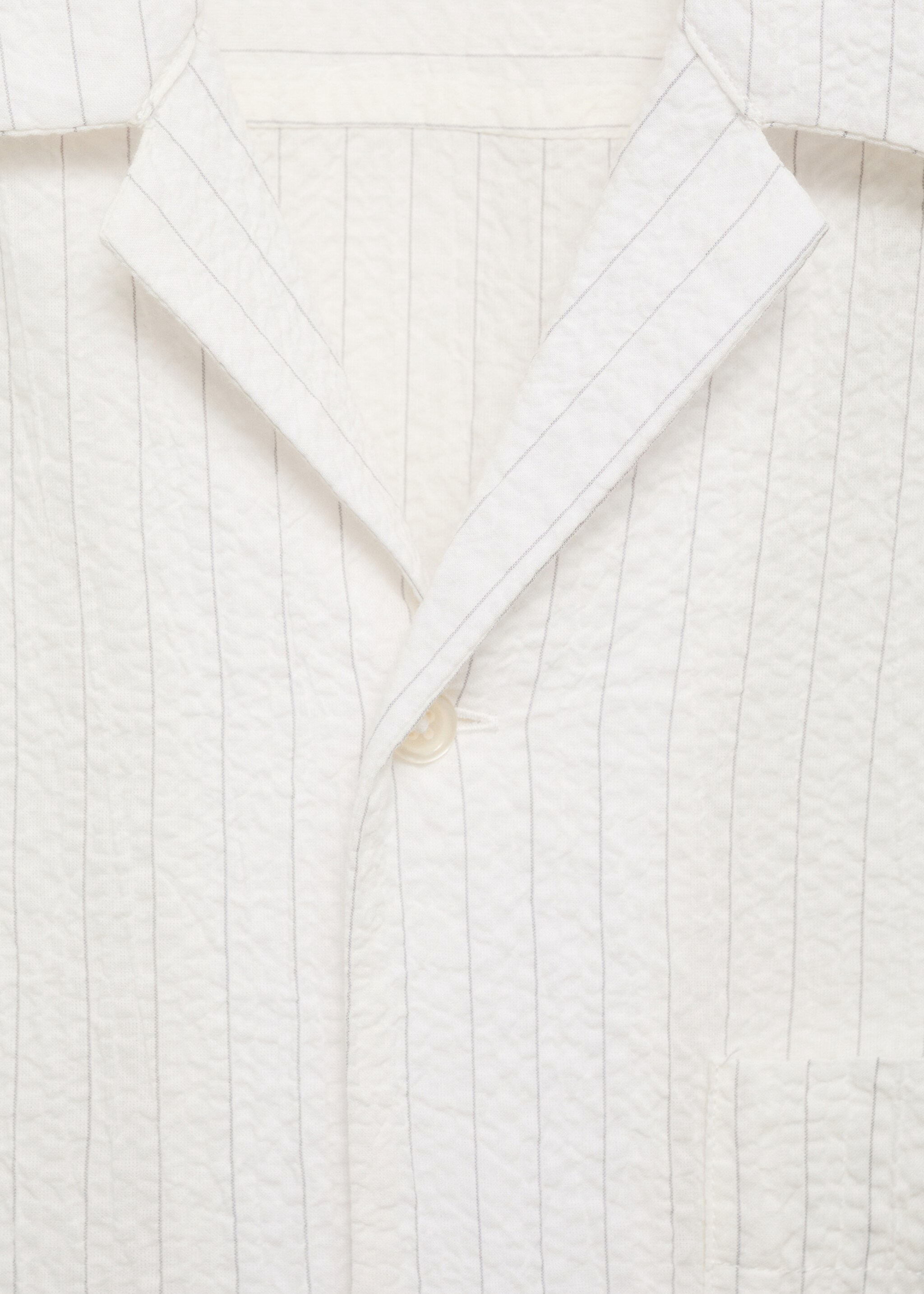 Creased-effect pinstripe shirt - Details of the article 8