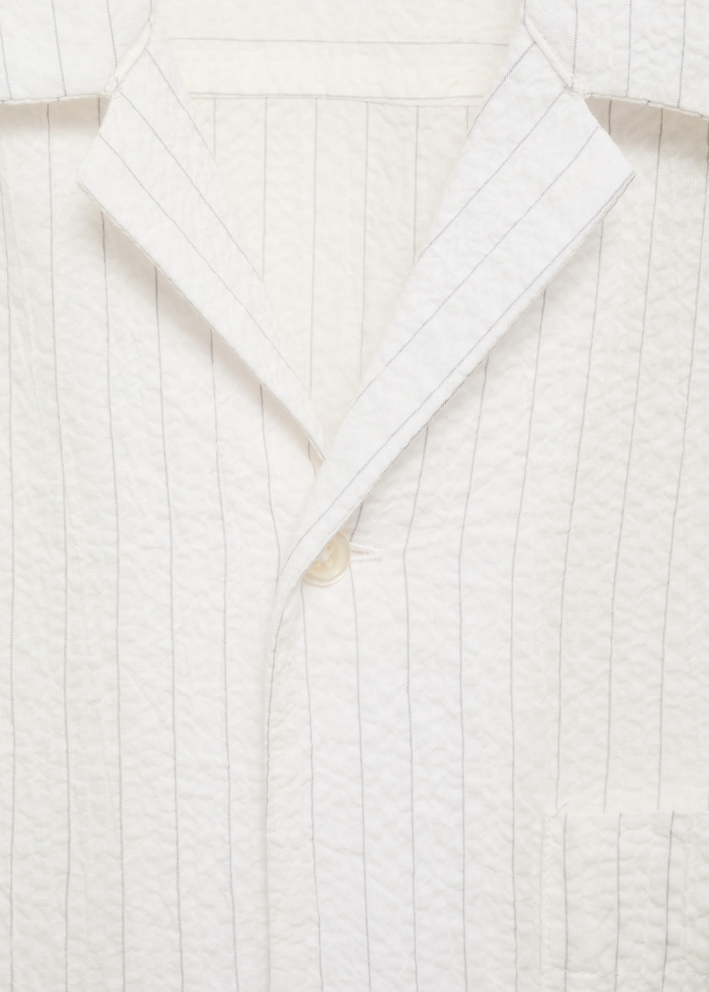 Wrinkled-effect pinstripe shirt