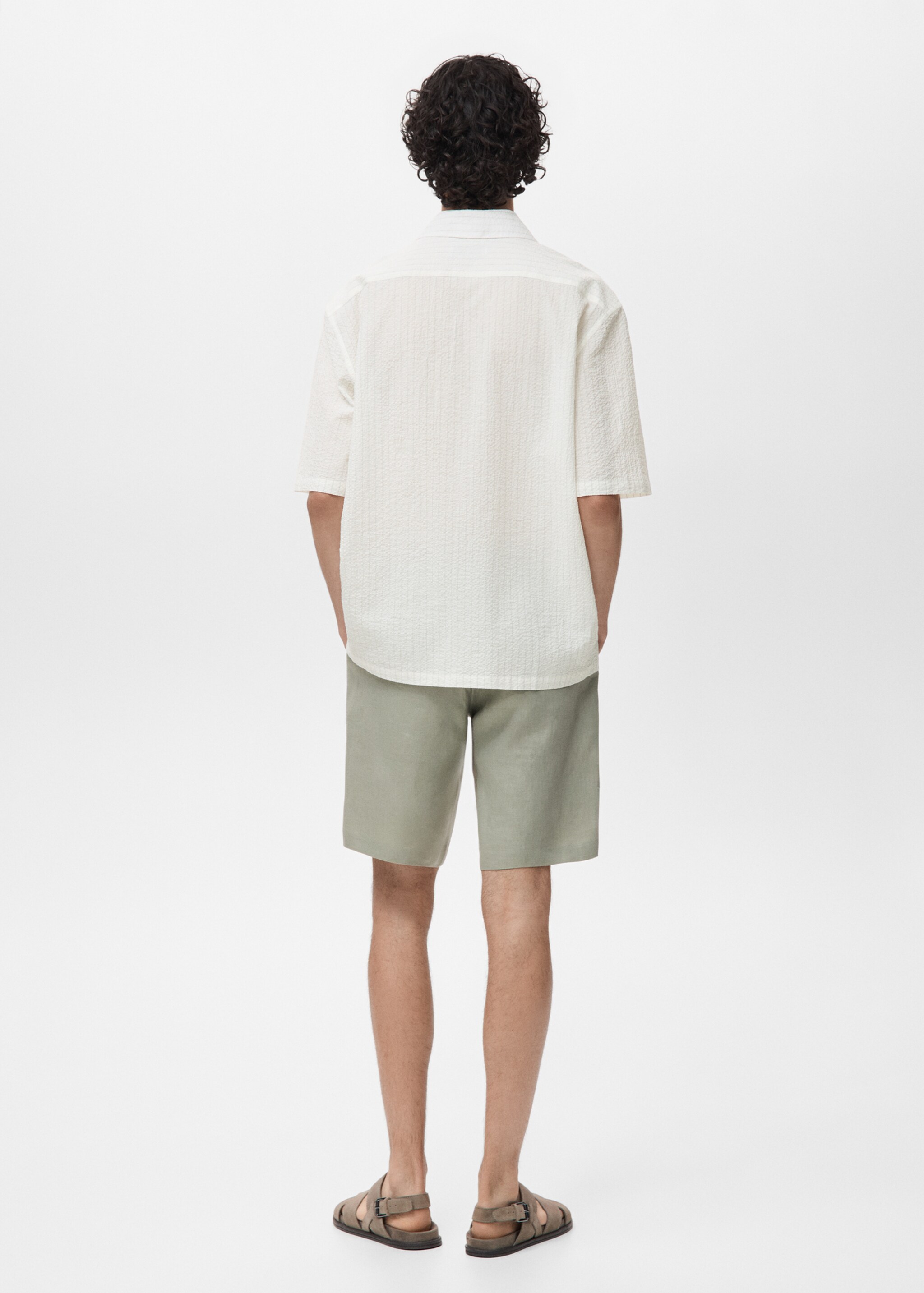Chemise rayures tennis effet froissé - Verso de l’article