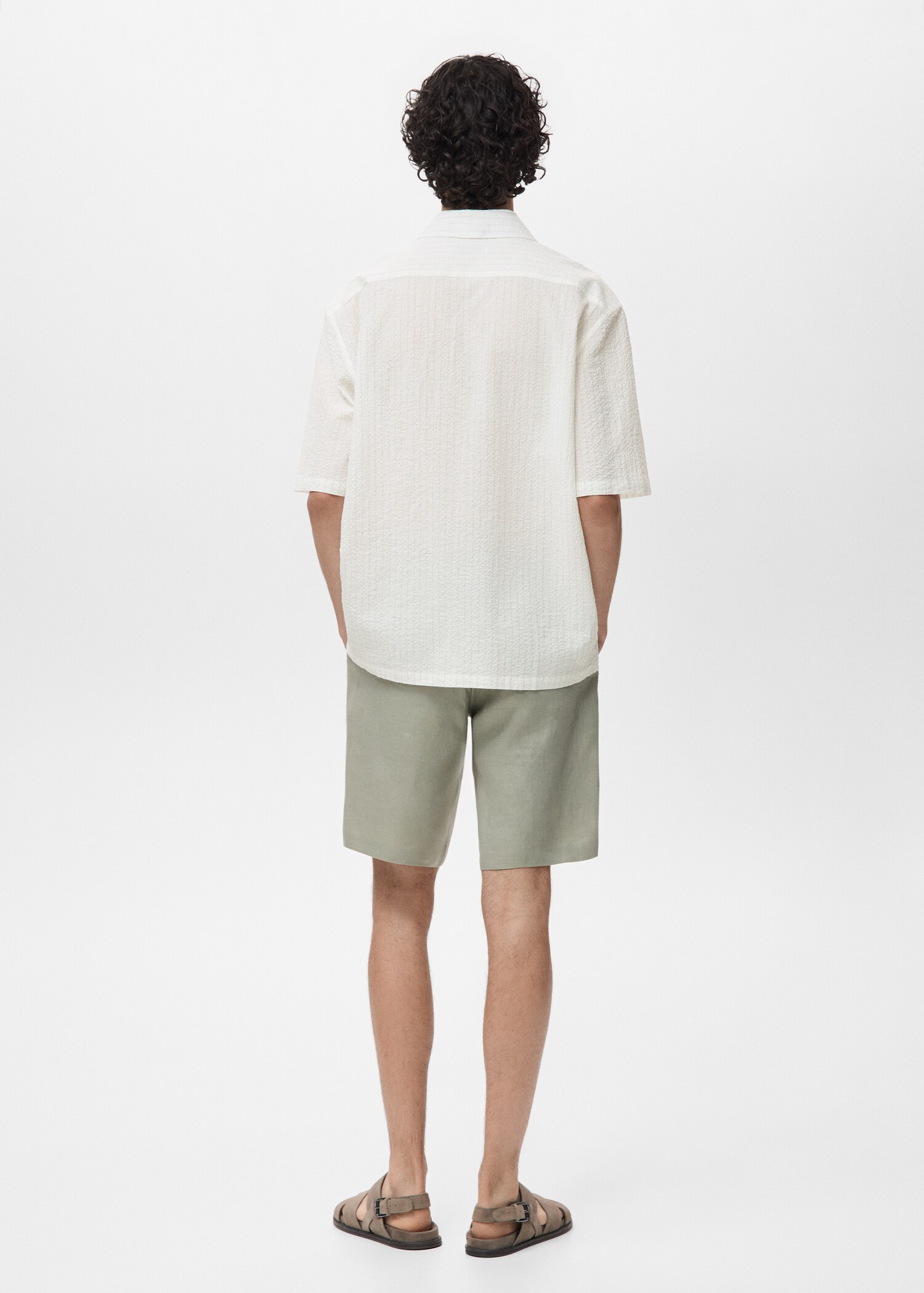 Chemise rayures tennis effet froissé - Verso de l’article