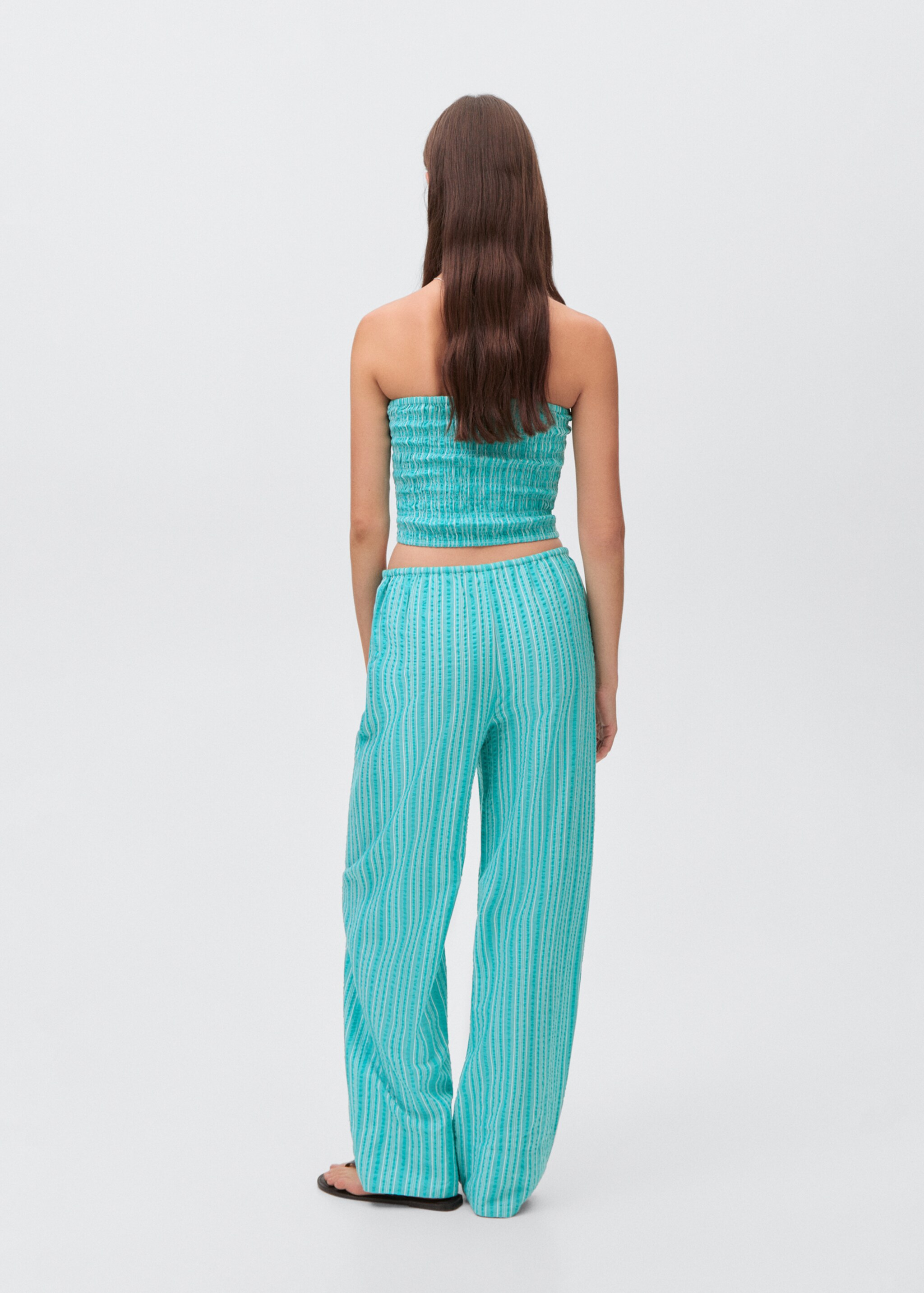 Striped bow trousers - Reverse of the article