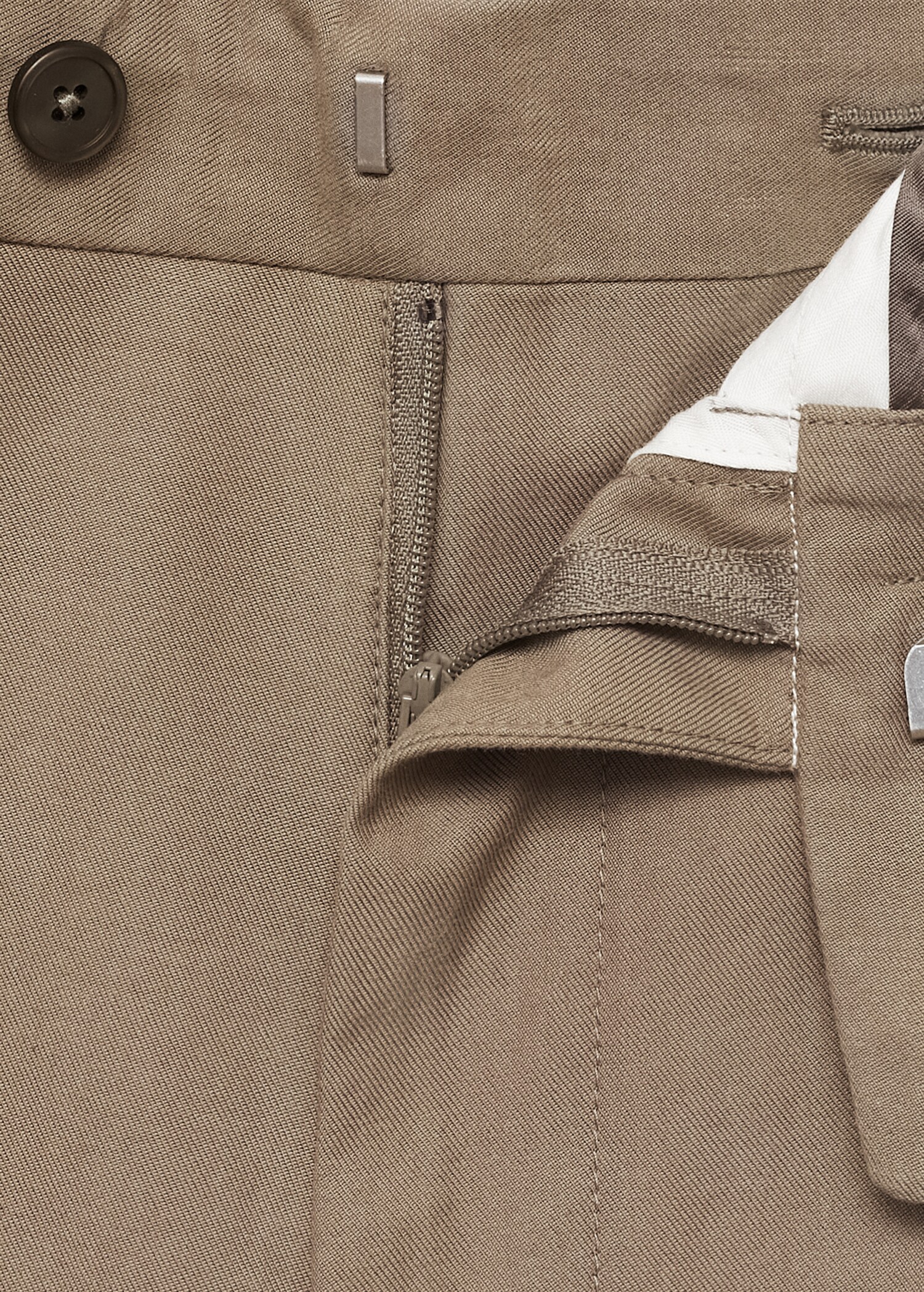 Cotton tapered crop trousers - Details of the article 0