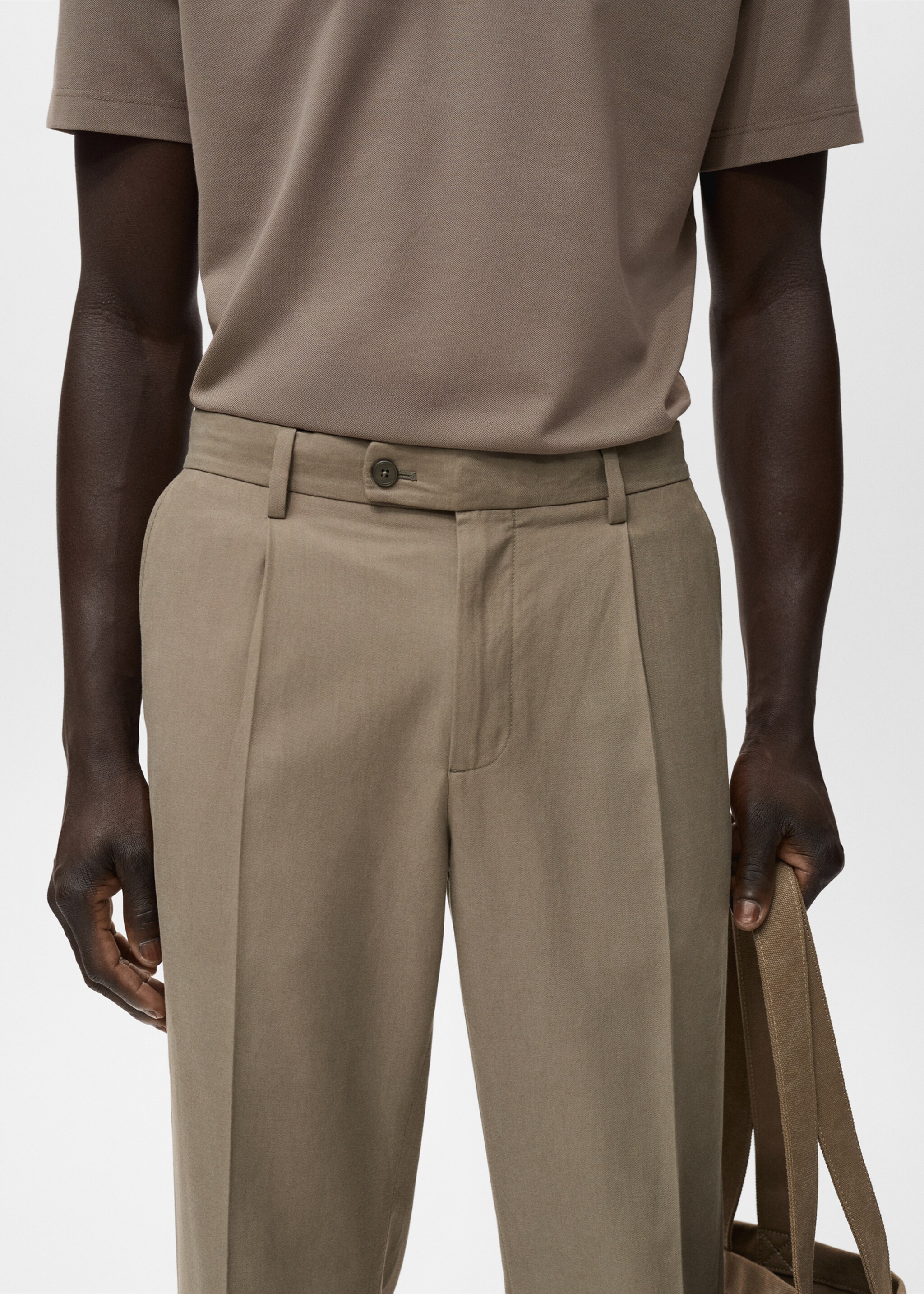 Pantalon coton tapered crop - Détail de l'article 1